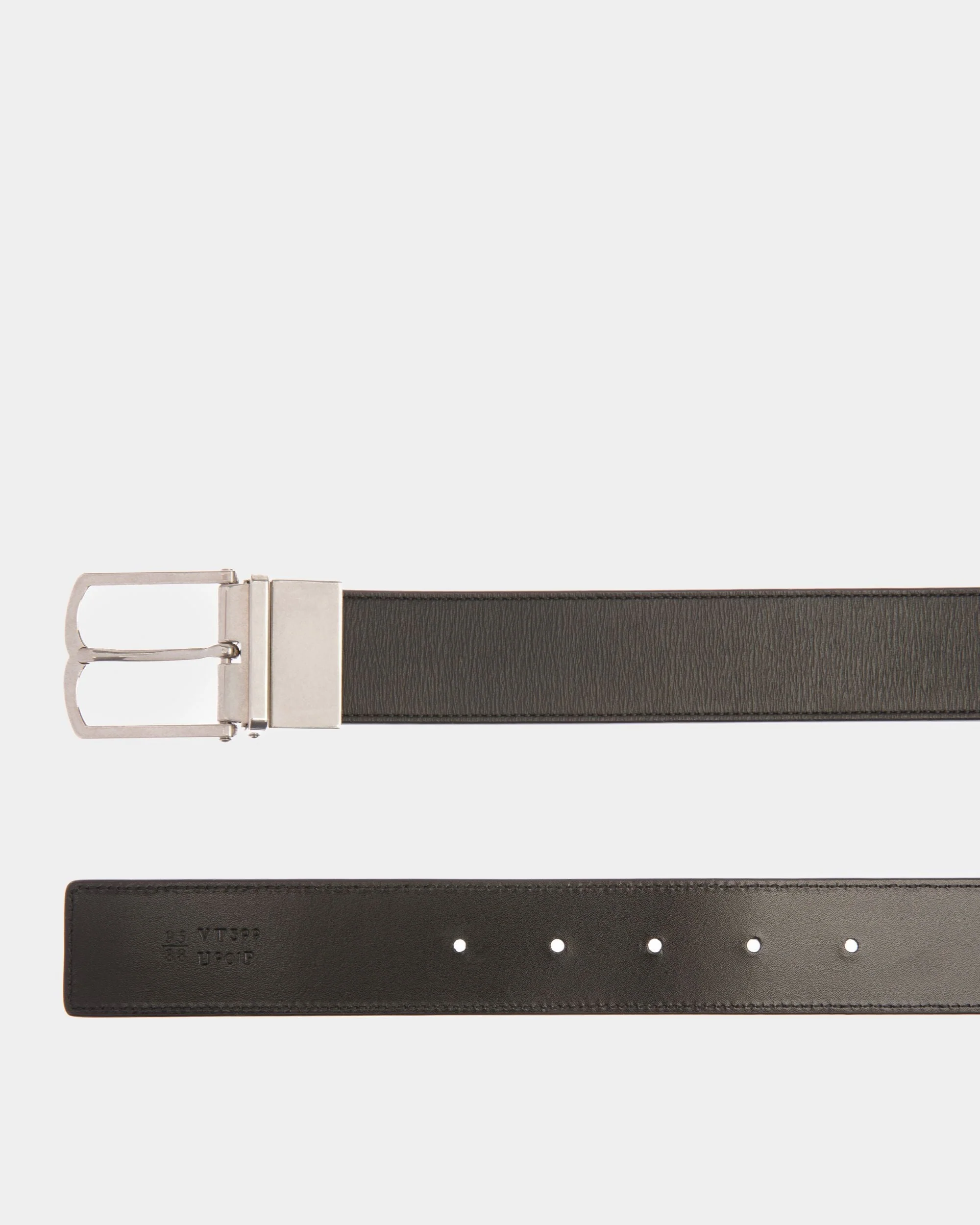 35mm Dress Belt In Black Leather - Image 2