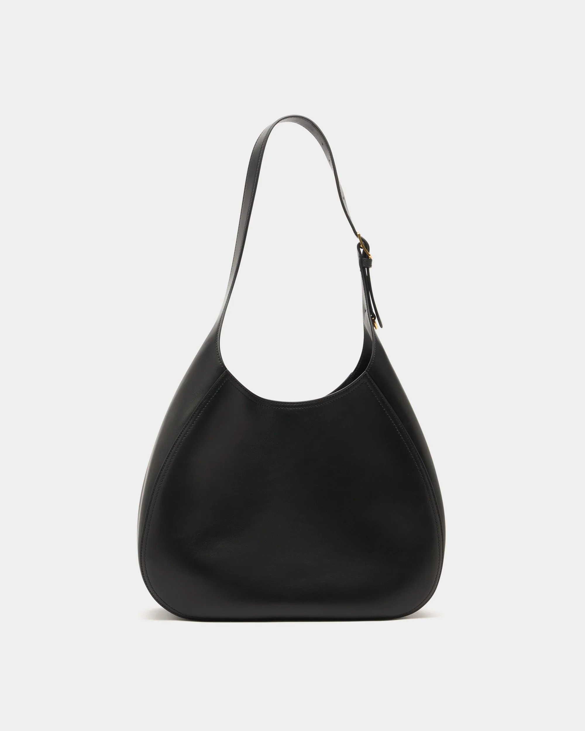 Althea Hobo Bag in Black Leather - Image 3