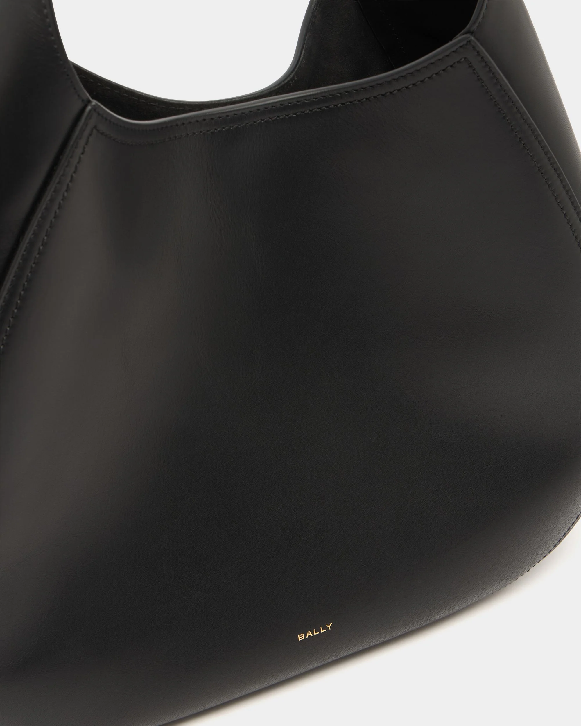 Althea Hobo Bag in Black Leather - Image 6