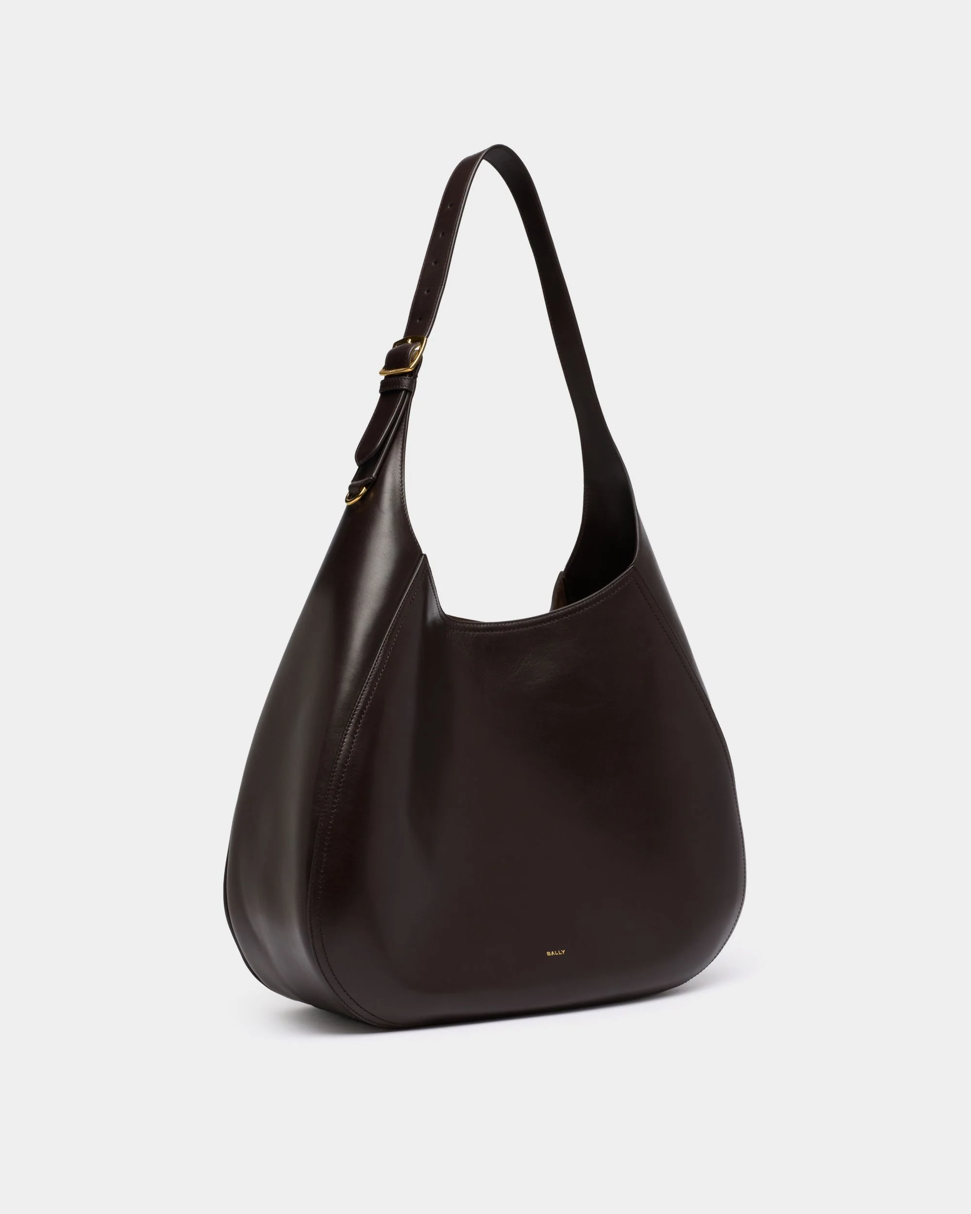 Althea Large Hobo Bag in Chocolate Leather - Image 4