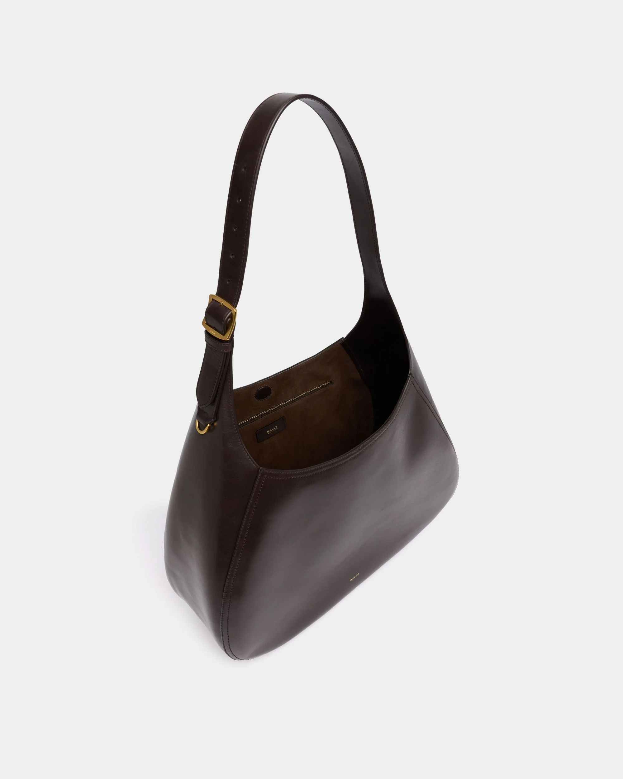 Althea Large Hobo Bag in Chocolate Leather - Image 5