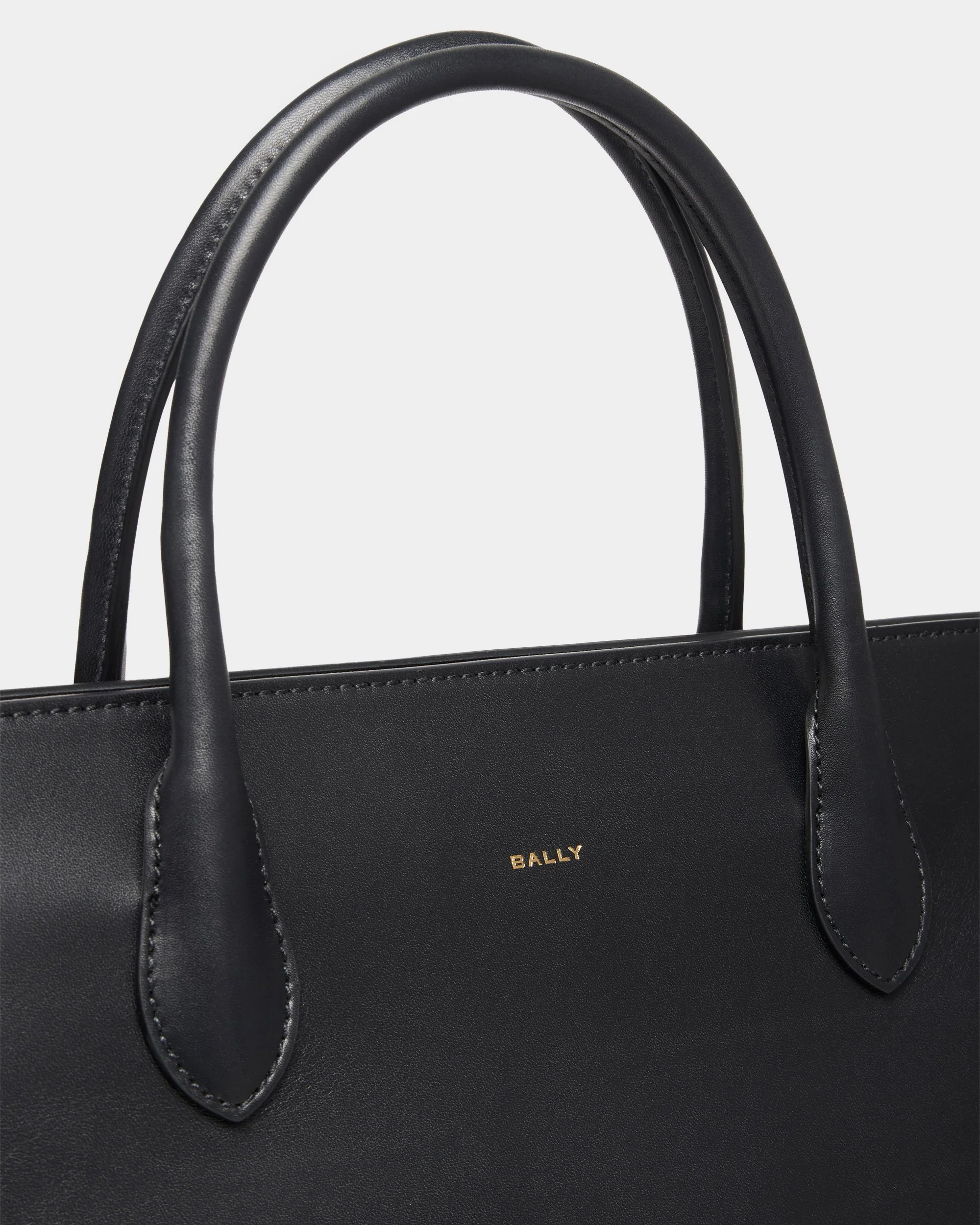 Althea Tote Bag in Black Leather - Image 6