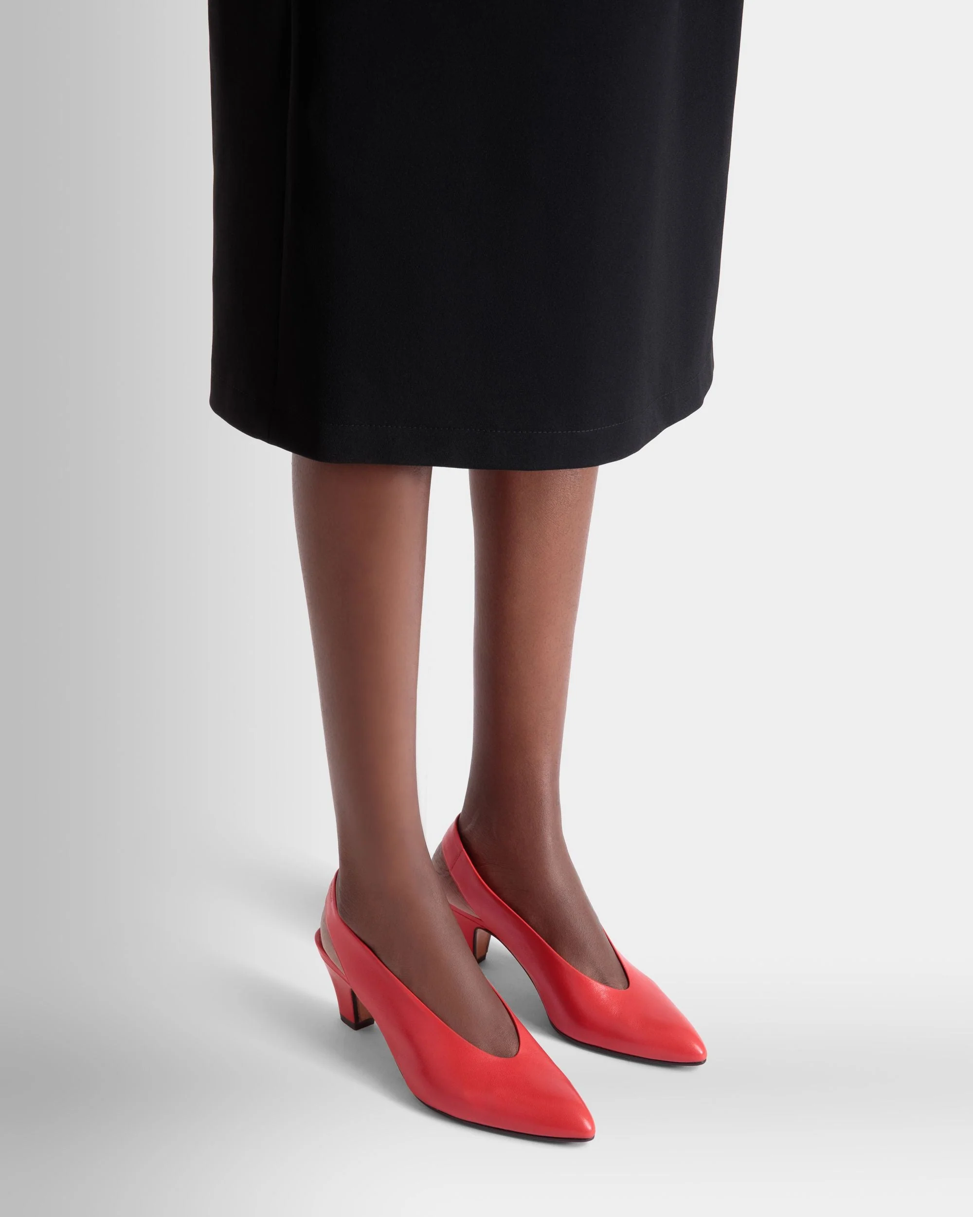 Alva Pump in Red Leather - Image 2
