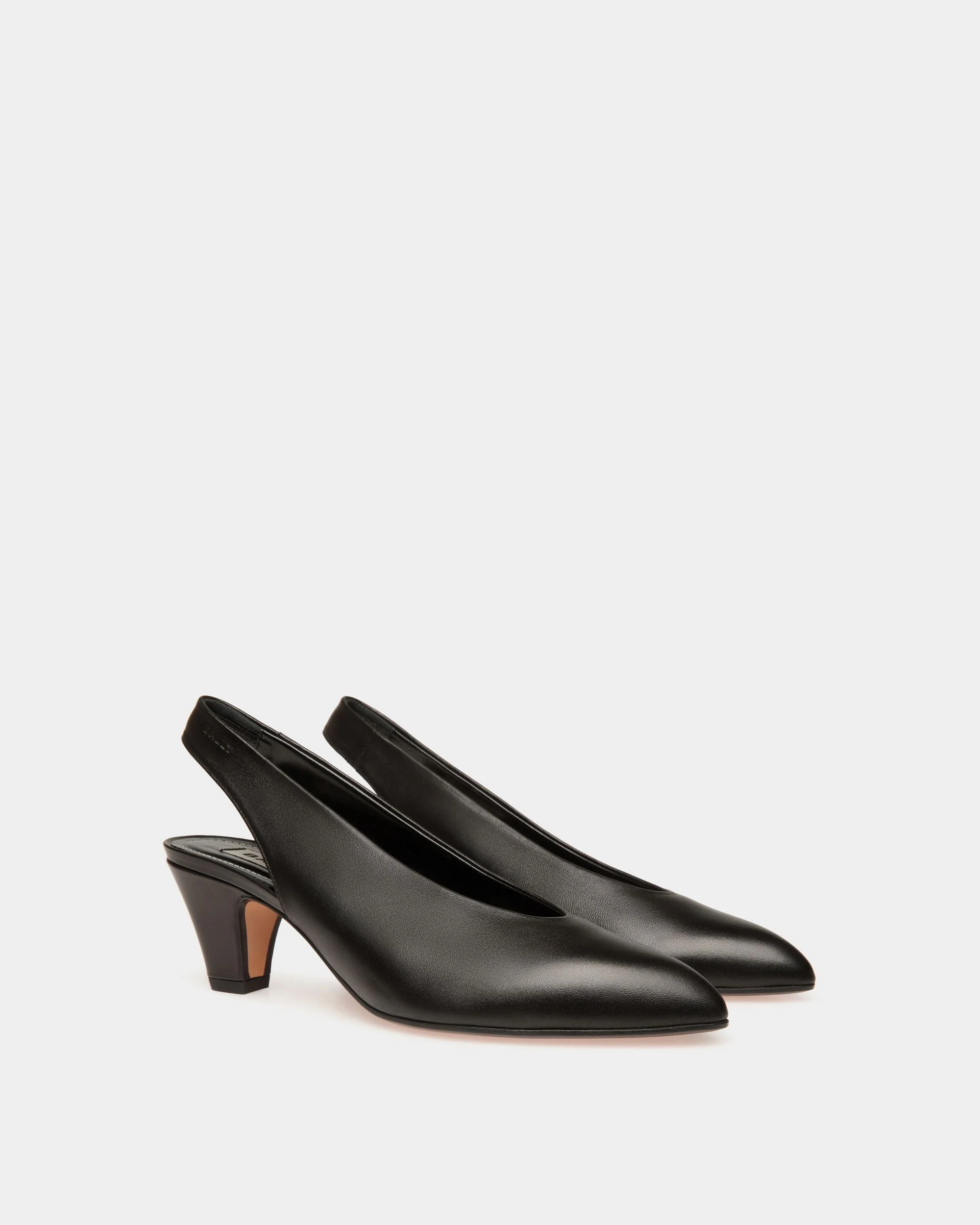 Alva Slingback Pump in Black Leather - Image 2