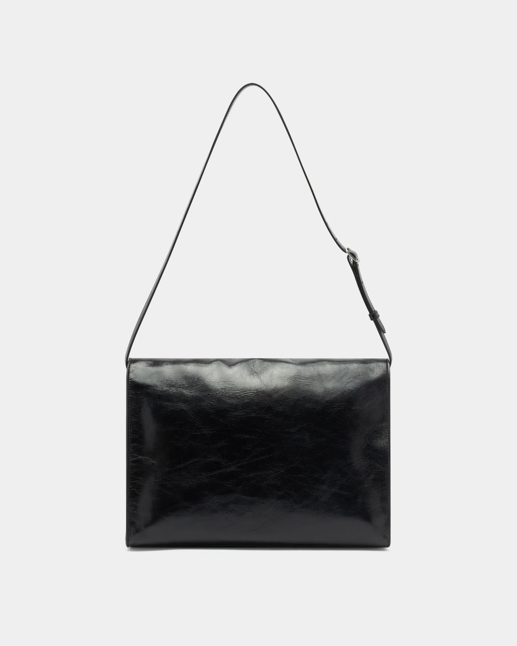 Anni Foldable Tote in Black Leather - Image 3