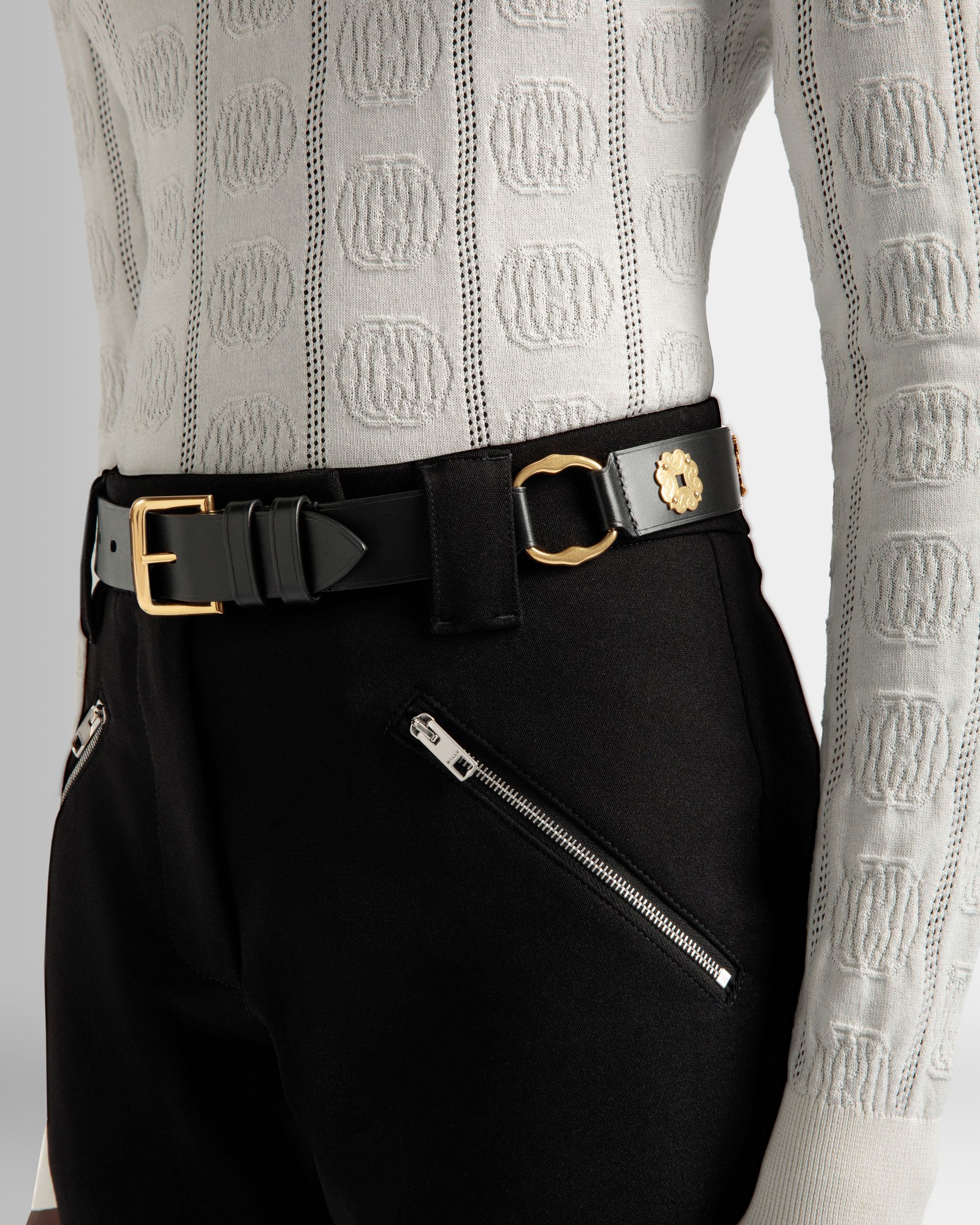 Arkle 85 cm Belt in Black Leather - Image 3
