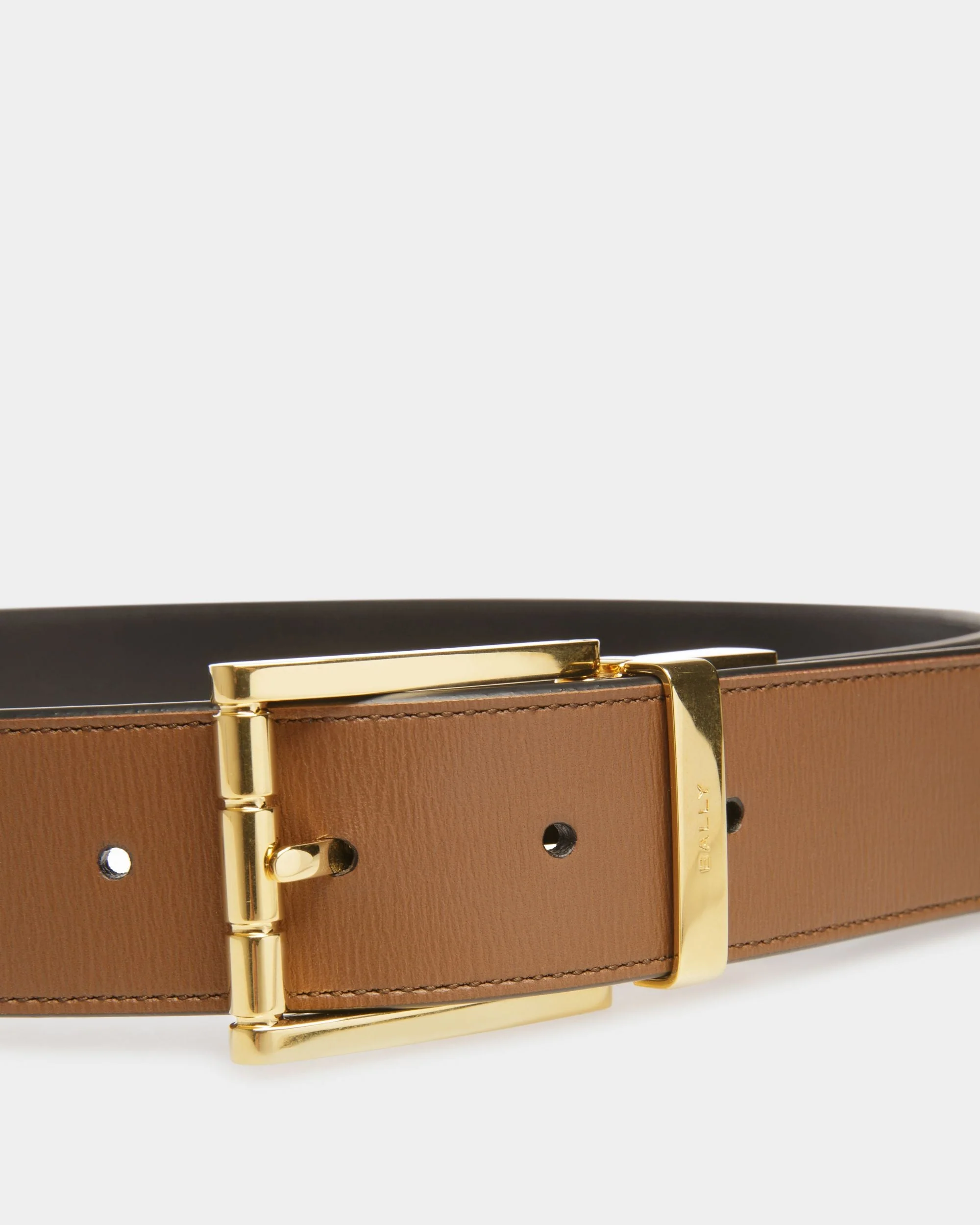 Astory 35mm Reversible And Adjustable Belt In Brown And Black Leather - Image 3