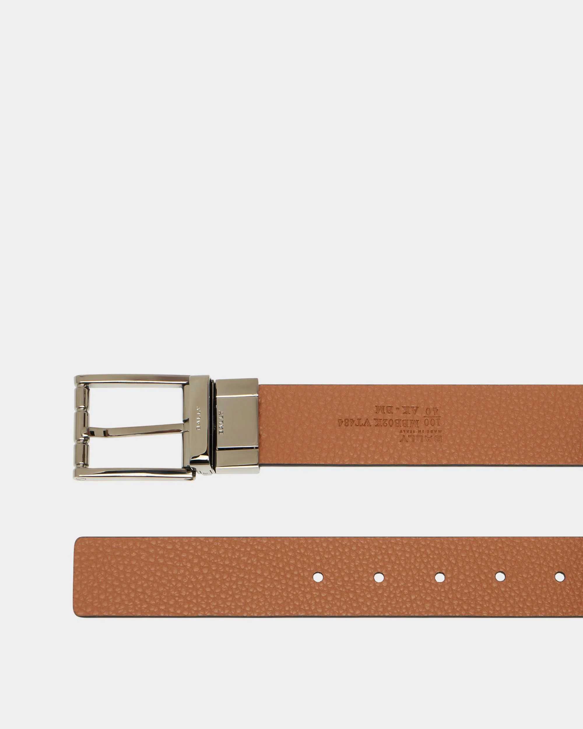 Astory Adjustable And Reversible Belt in Black and Amber Brown Leather - Image 3