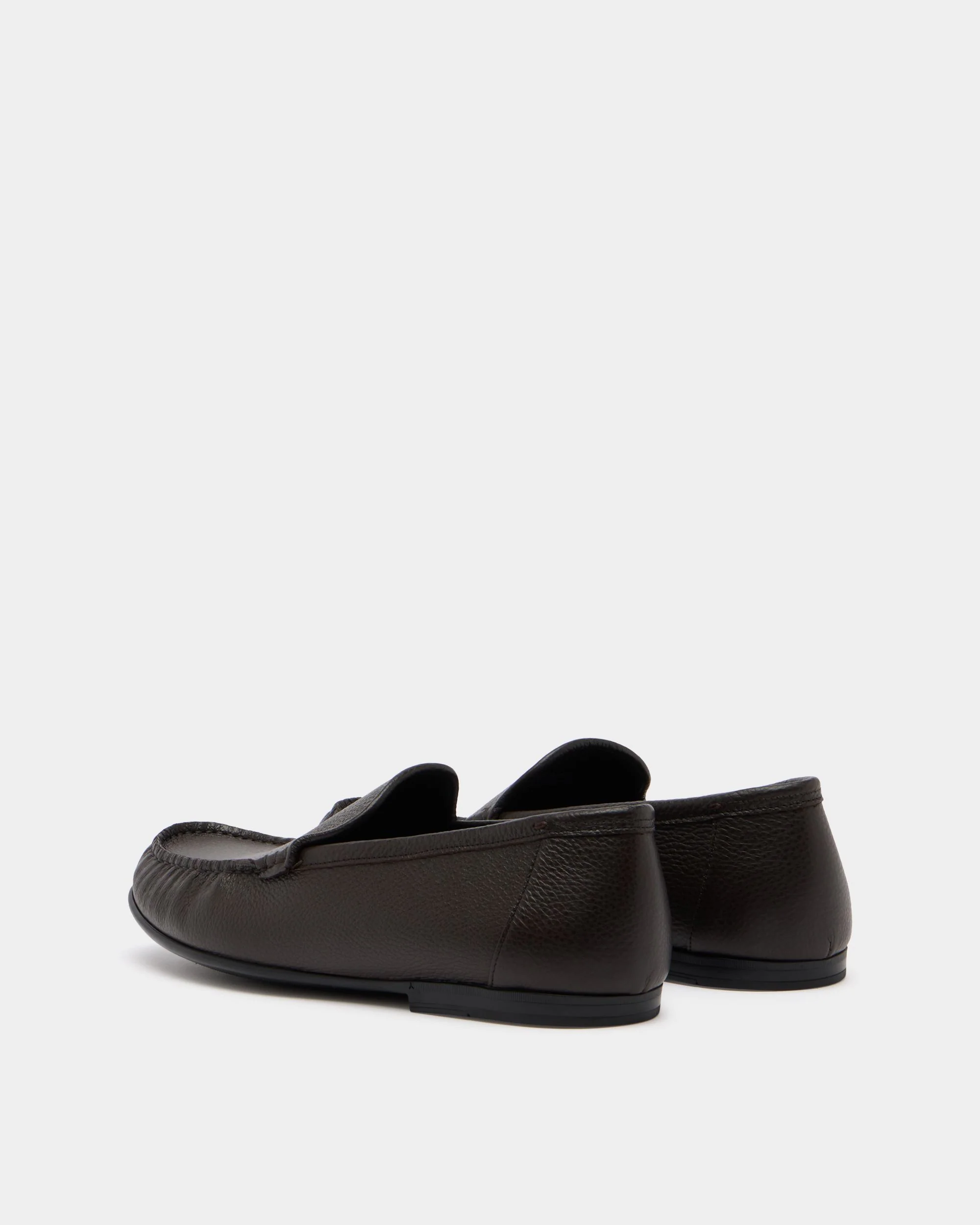 Axony Moccasin in Brown Grained Leather - Image 3
