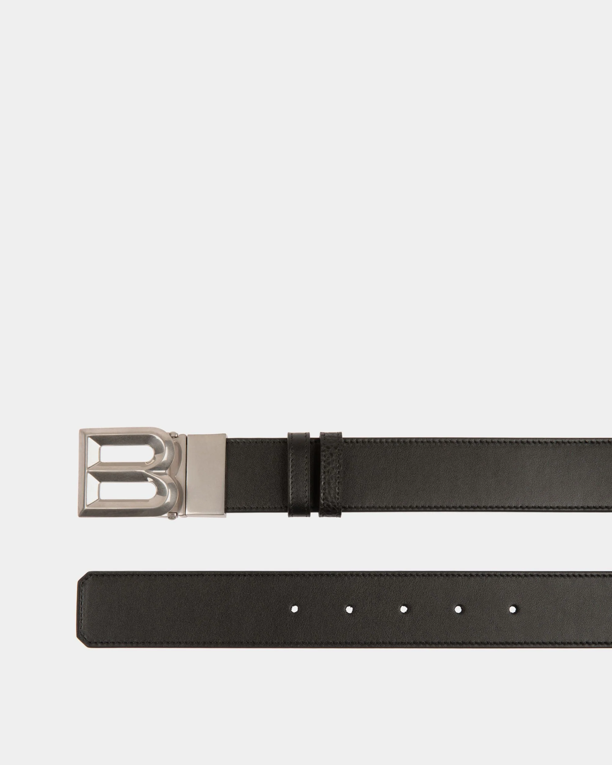 B Bold 35mm Reversible And Adjustable Belt in Black Leather - Image 2