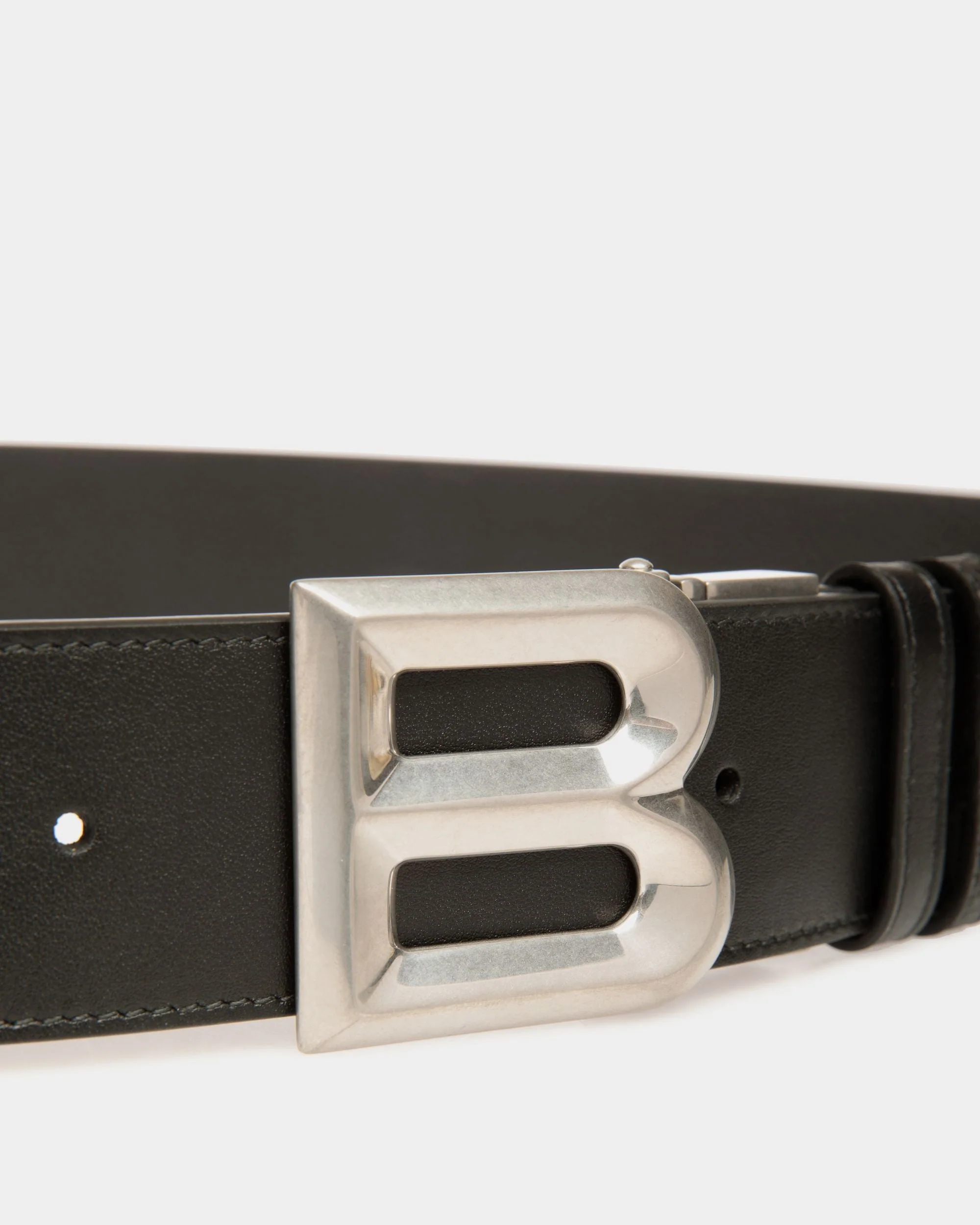B Bold 40mm Reversible And Adjustable Belt In Black Leather - Image 3