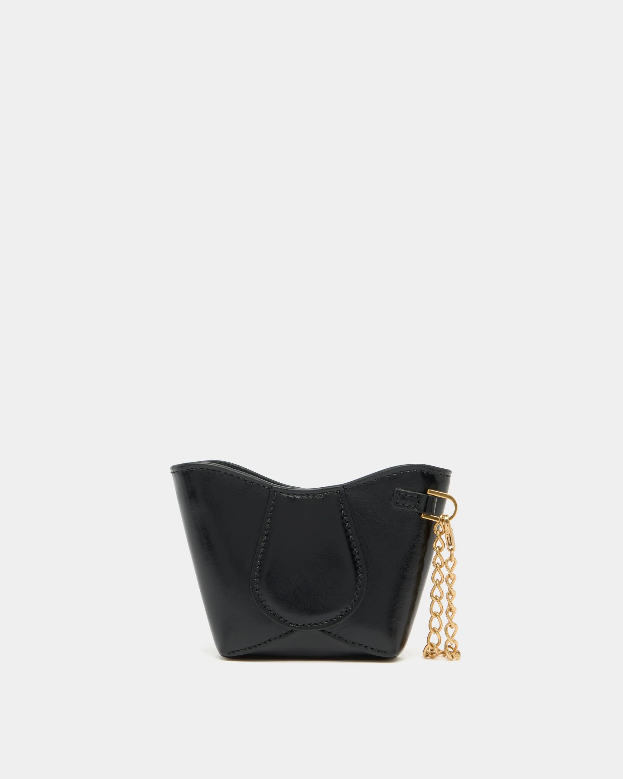 B-Bow Coin Purse in Black Leather - Image 2