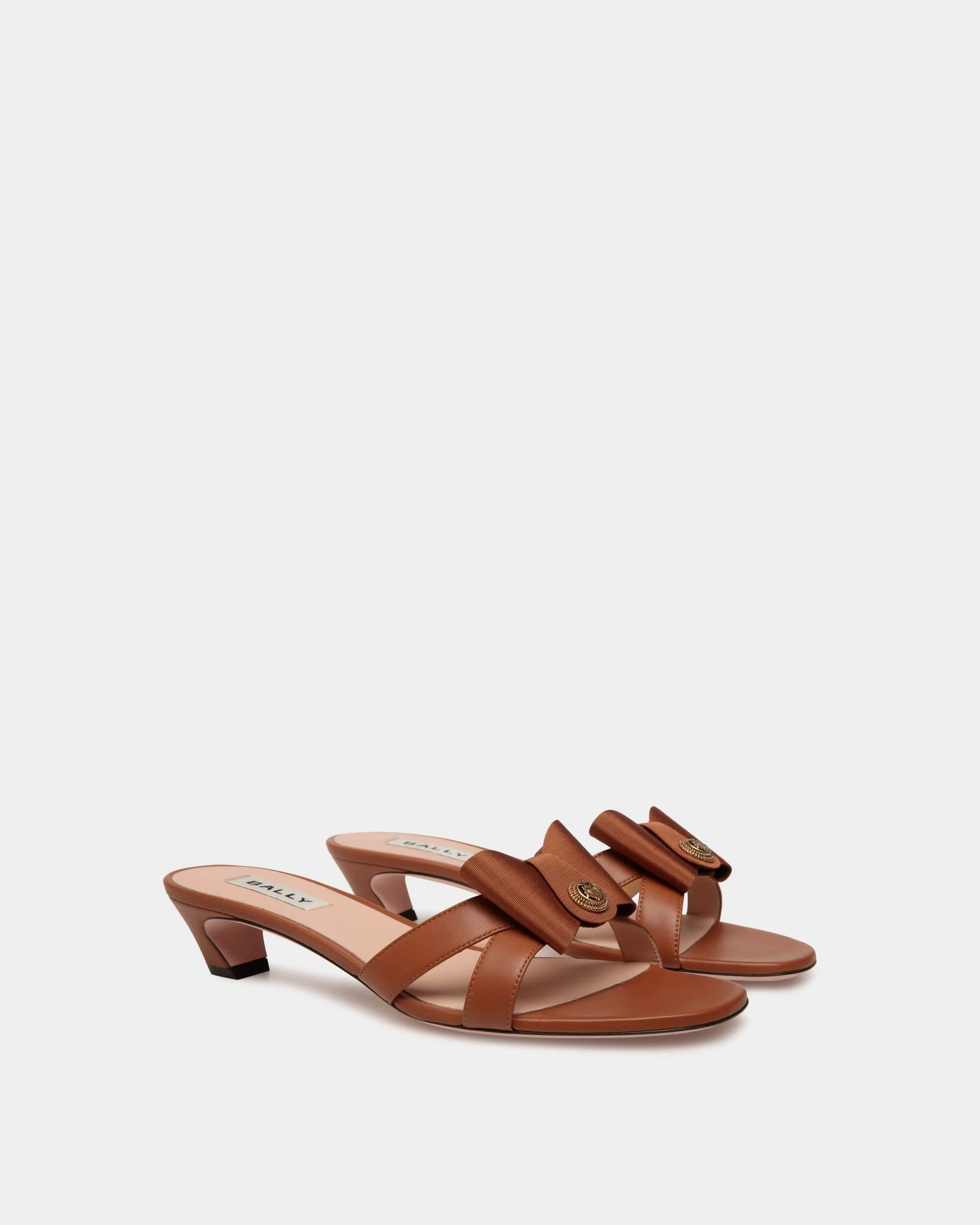 B-Bow Sandal in Brown Leather - Image 3