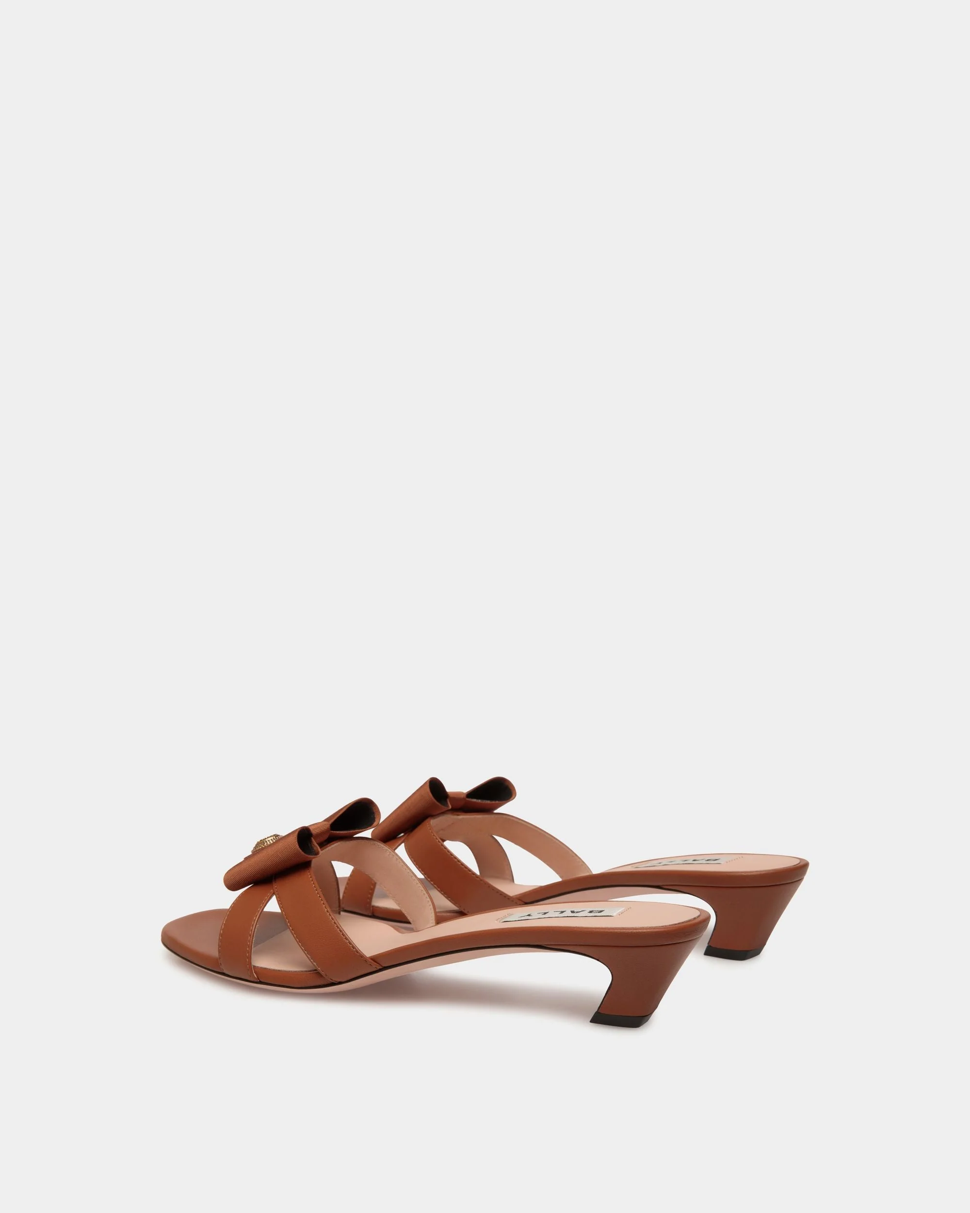 B-Bow Sandal in Brown Leather - Image 4