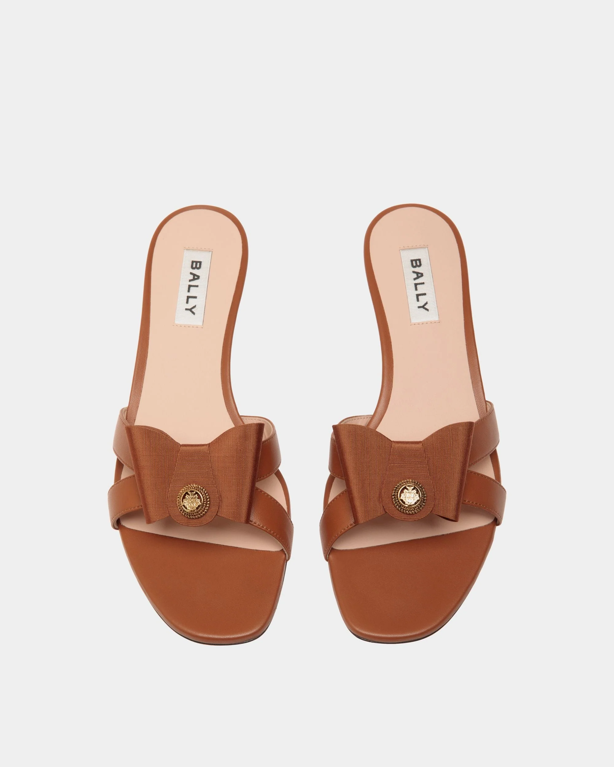 B-Bow Sandal in Brown Leather - Image 5