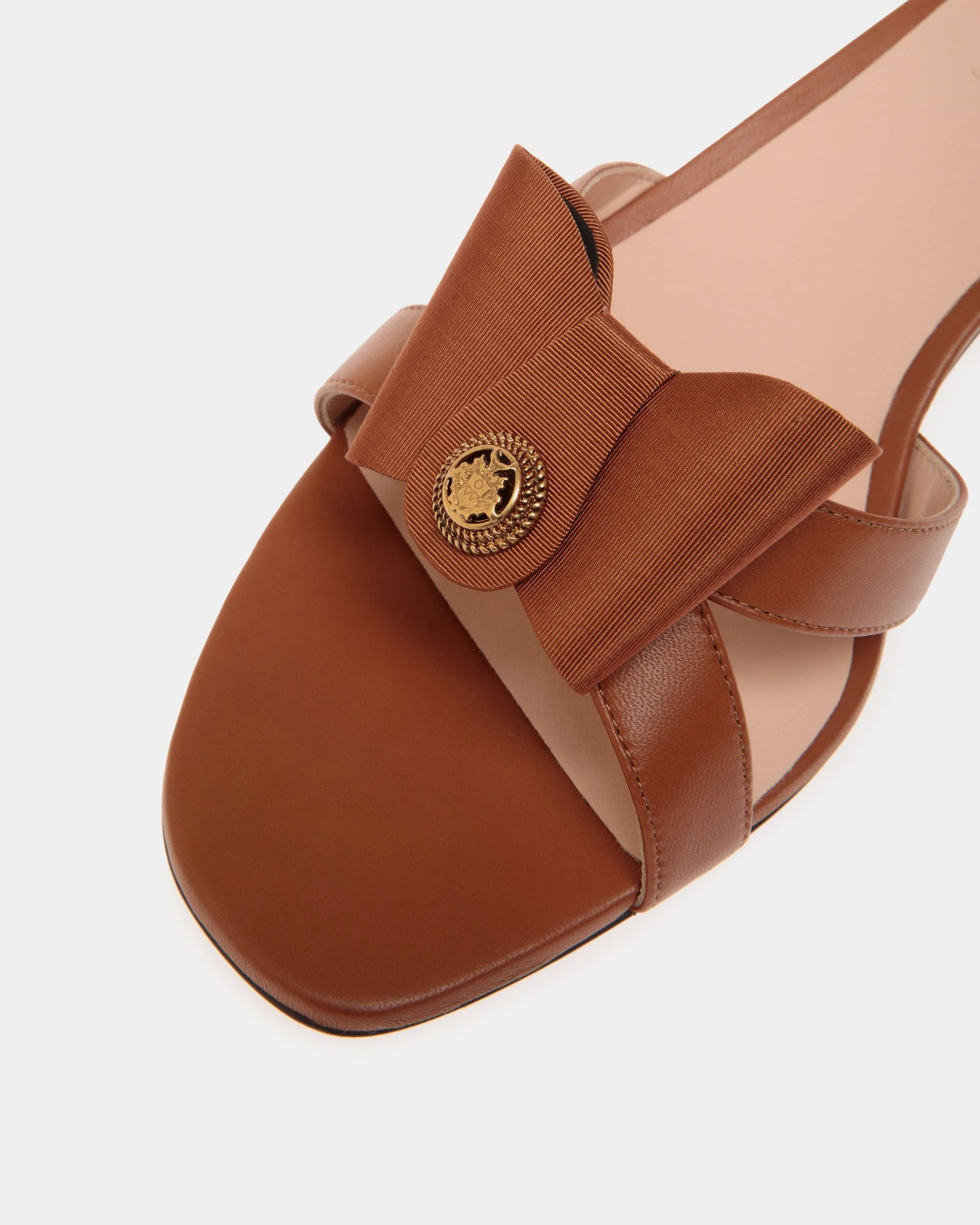B-Bow Sandal in Brown Leather - Image 6