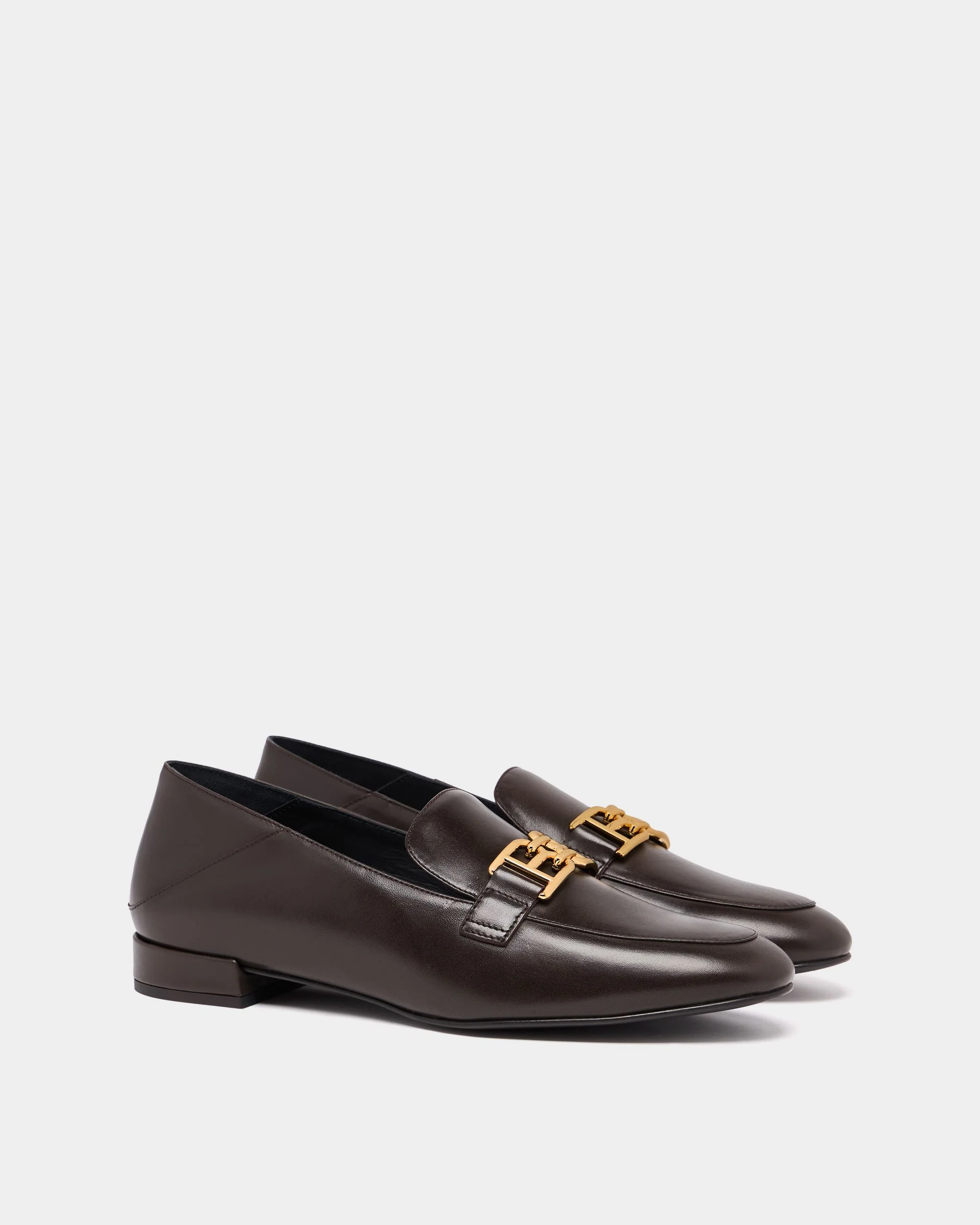 B-Chain Loafer in Coffee Leather - Image 3