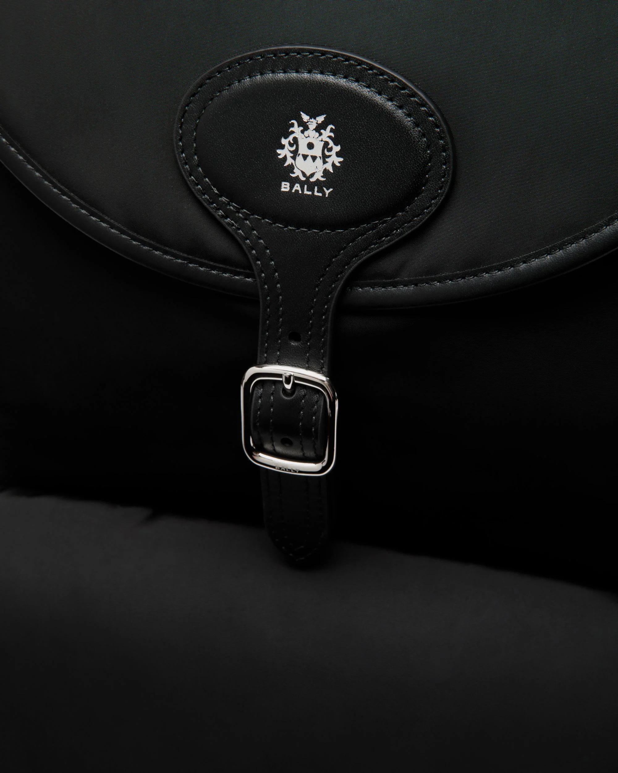 B-Light Backpack in Black Nylon and Leather - Image 5