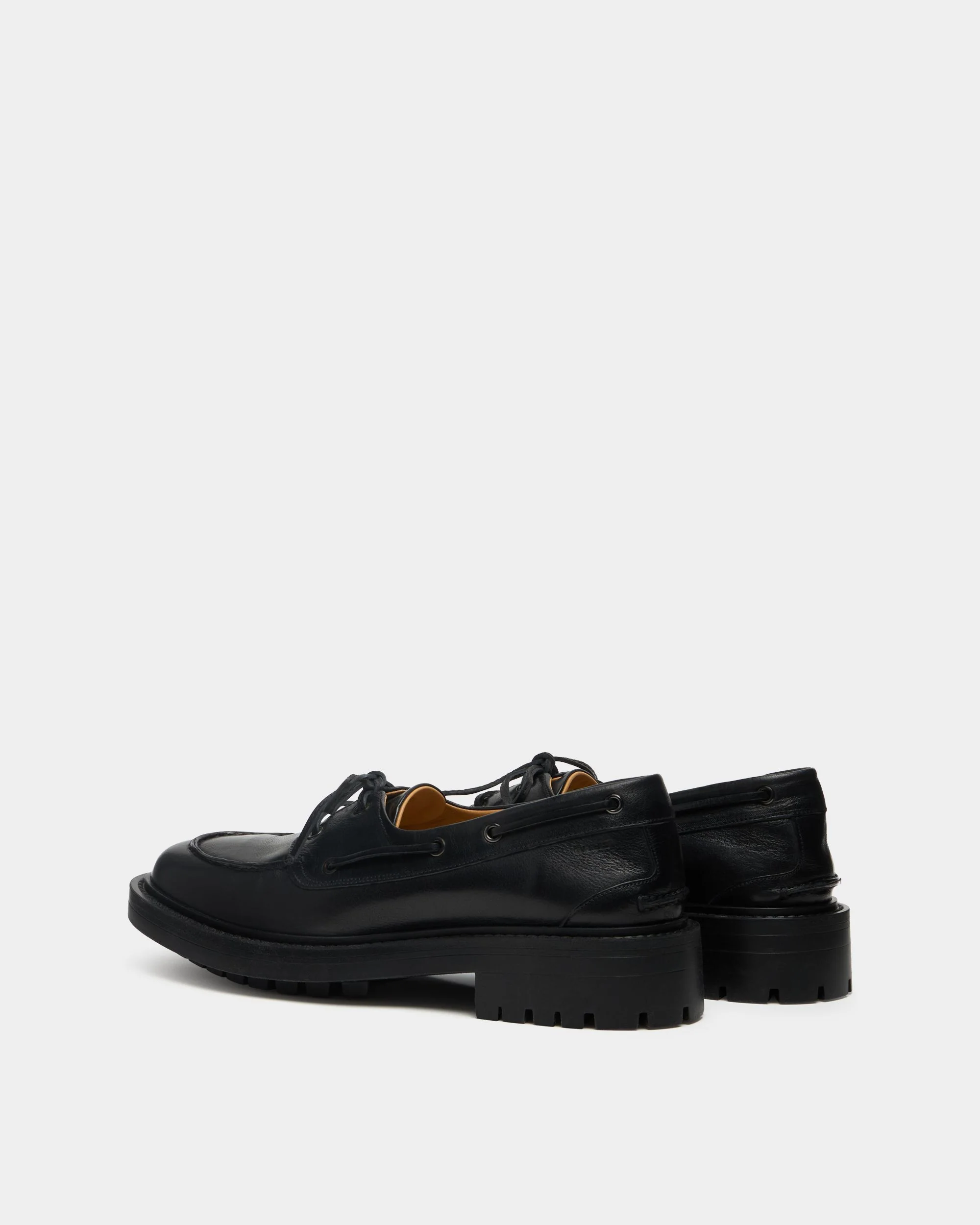 B-Lug Derby in Black Leather - Image 4