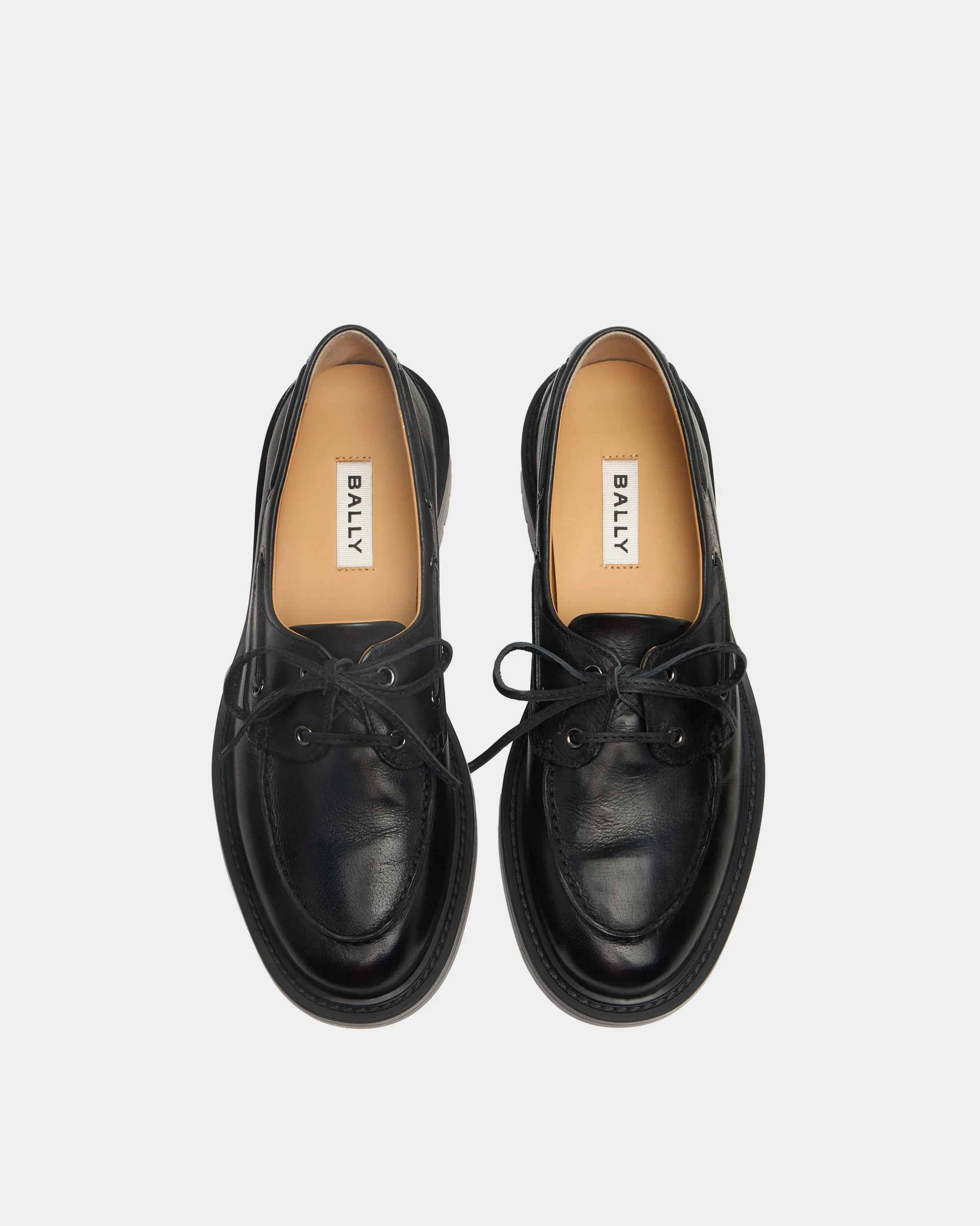 B-Lug Derby in Black Leather - Image 5