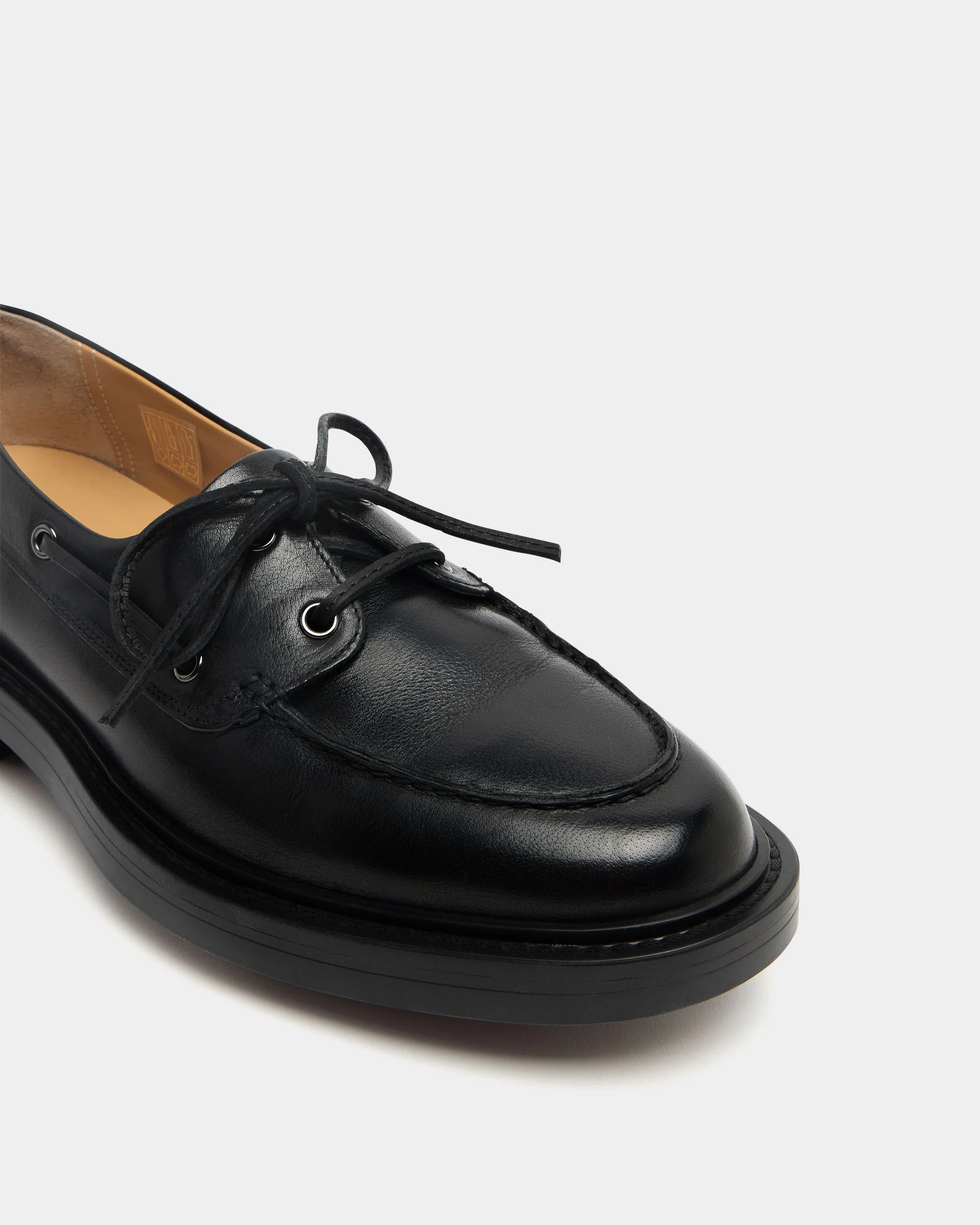 B-Lug Derby in Black Leather - Image 6