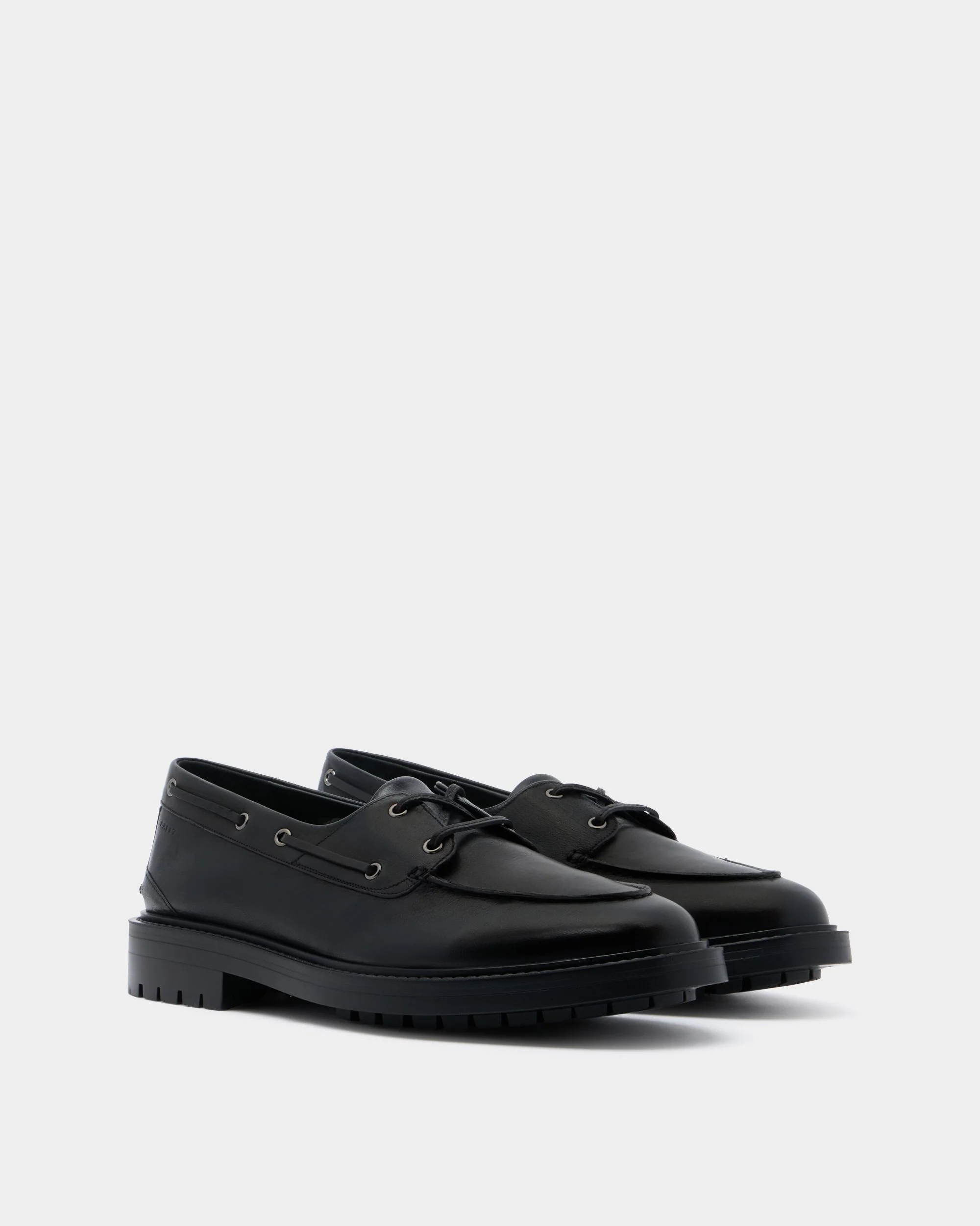 B-Lug Derby in Black Leather - Image 2