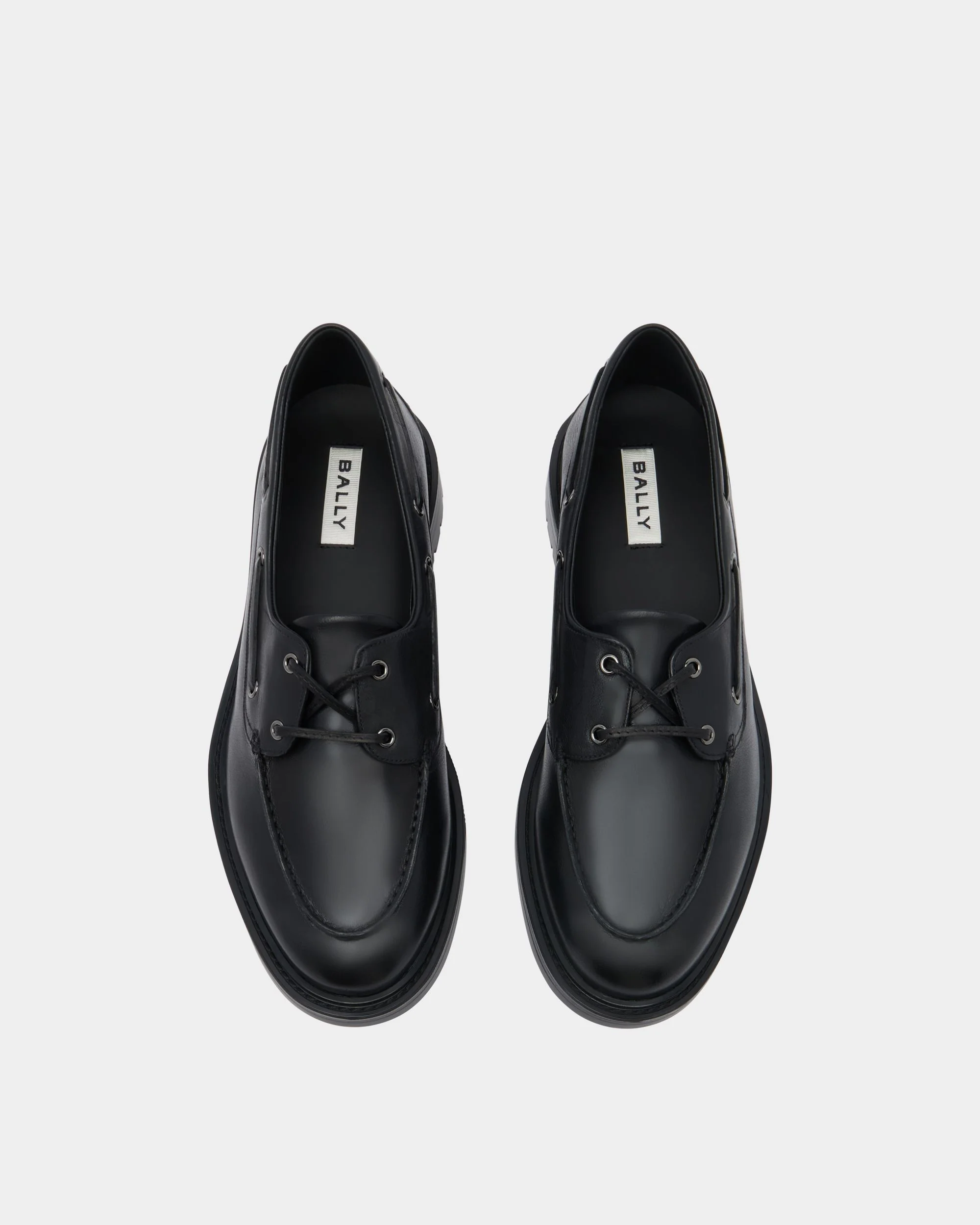 B-Lug Derby in Black Leather - Image 4