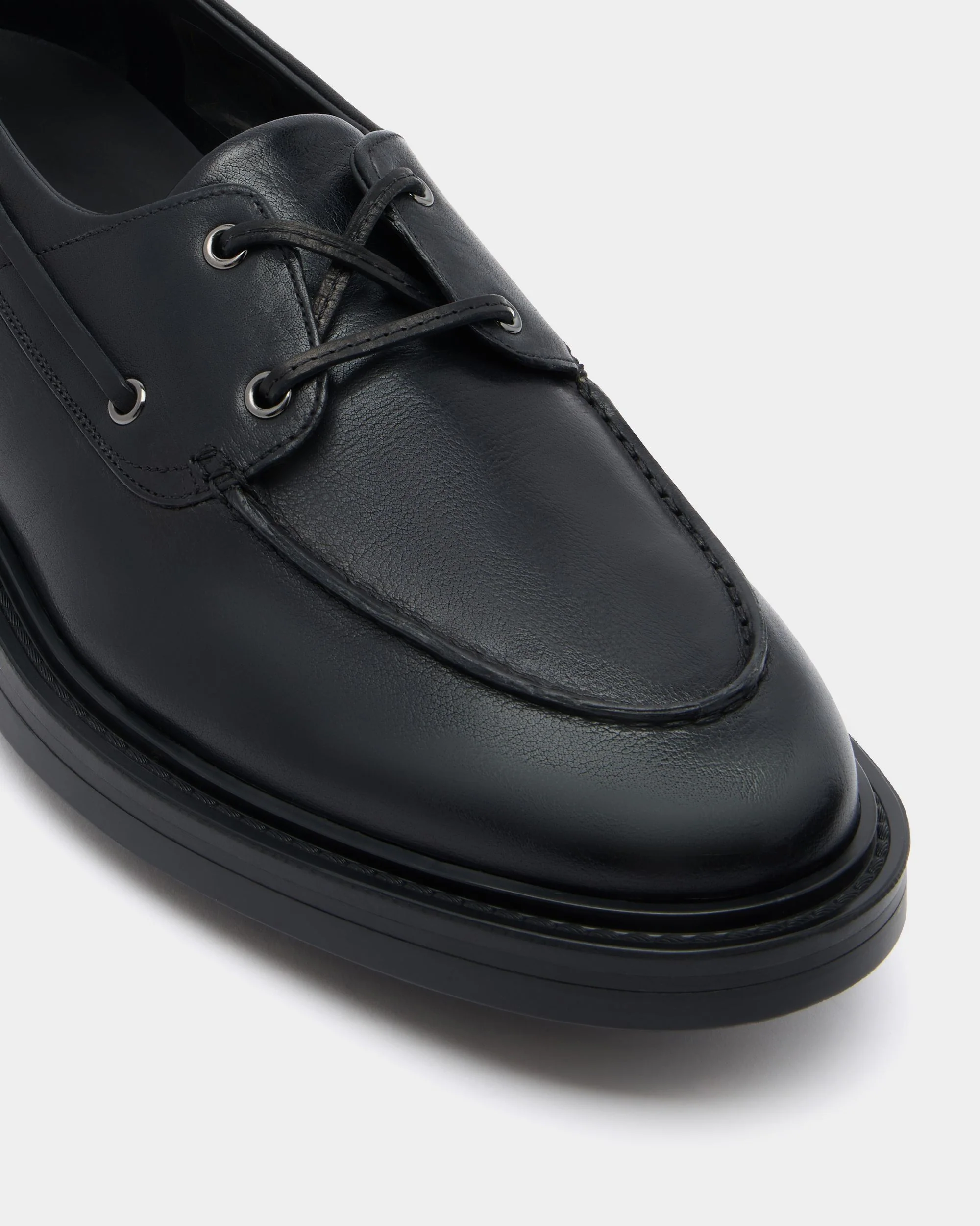 B-Lug Derby in Black Leather - Image 5