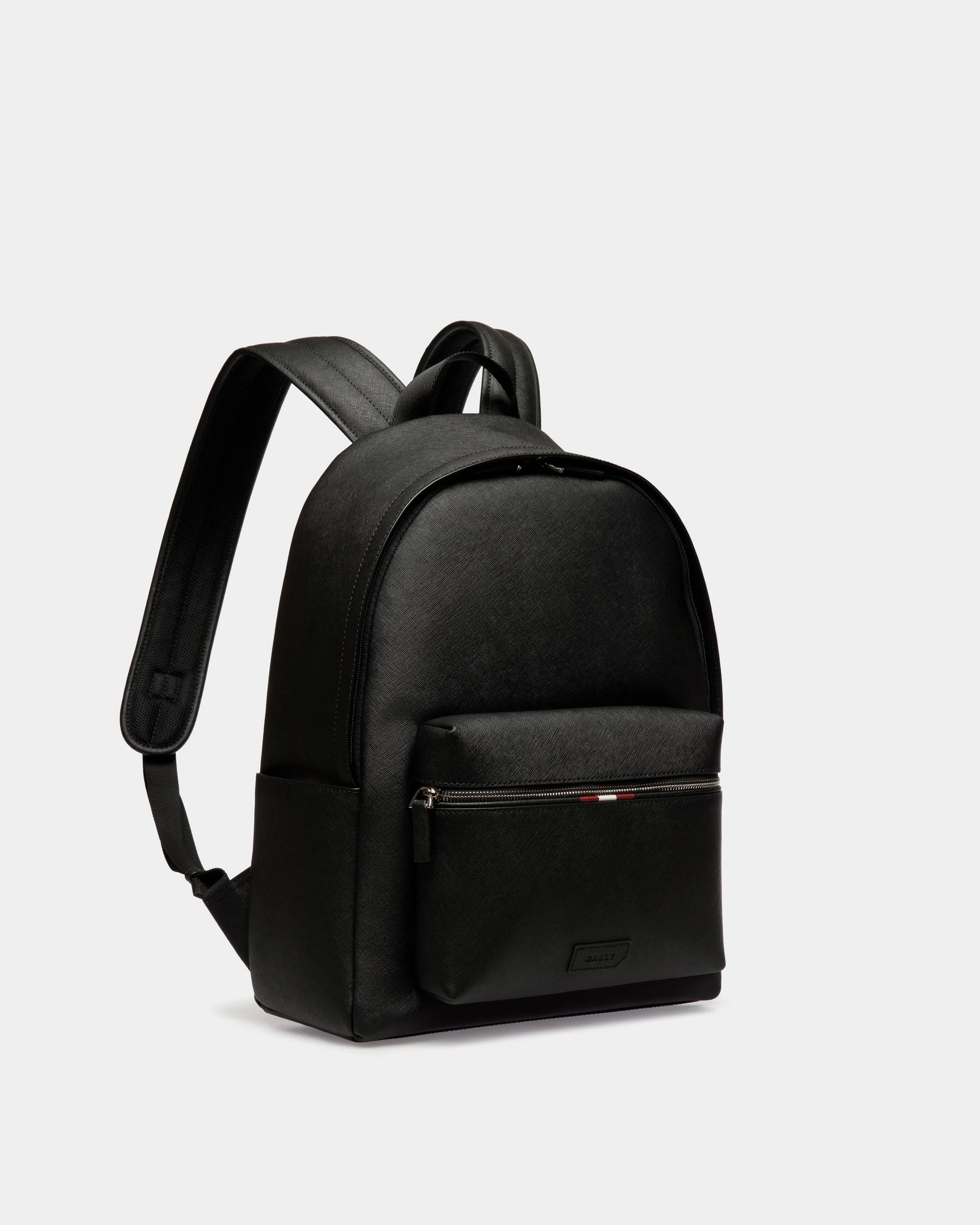 Backpack In Black Embossed Leather - Image 3