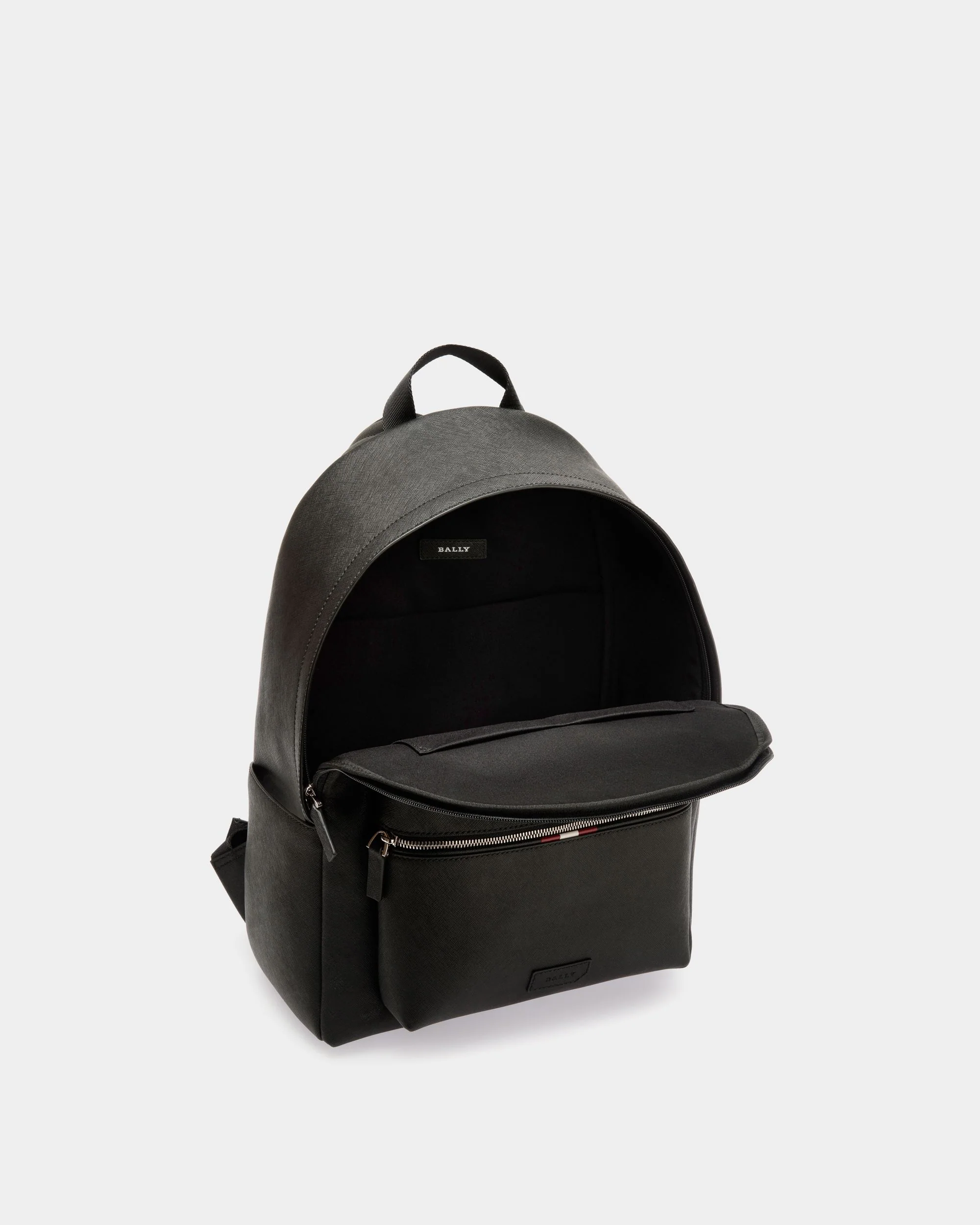 Backpack In Black Embossed Leather - Image 4