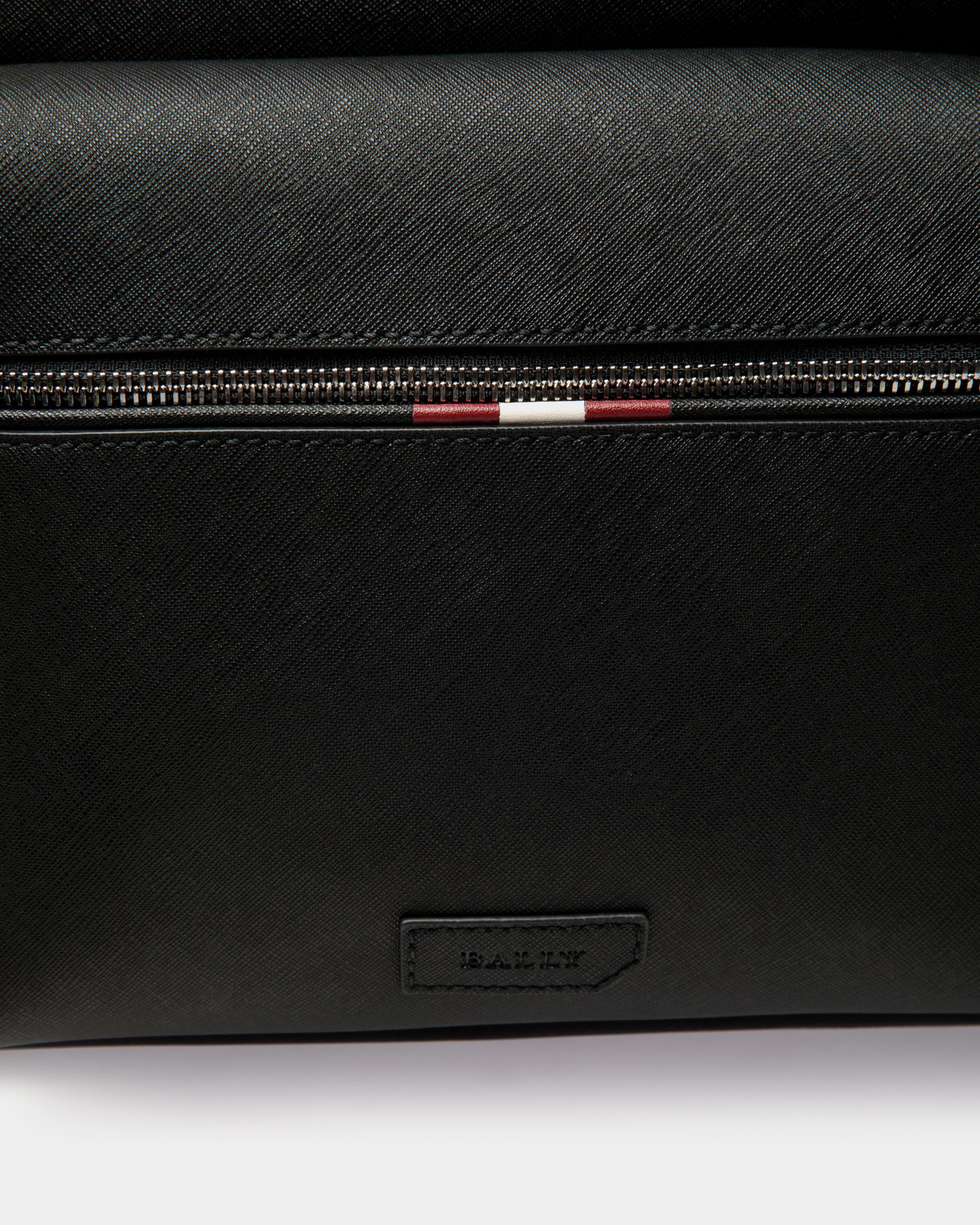 Backpack In Black Embossed Leather - Image 5