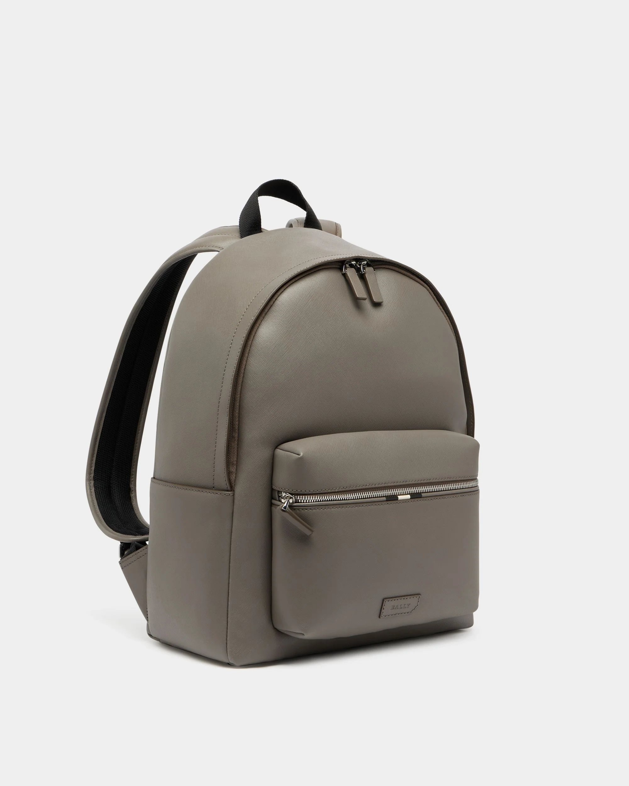 Backpack in Grey Embossed Leather - Image 4