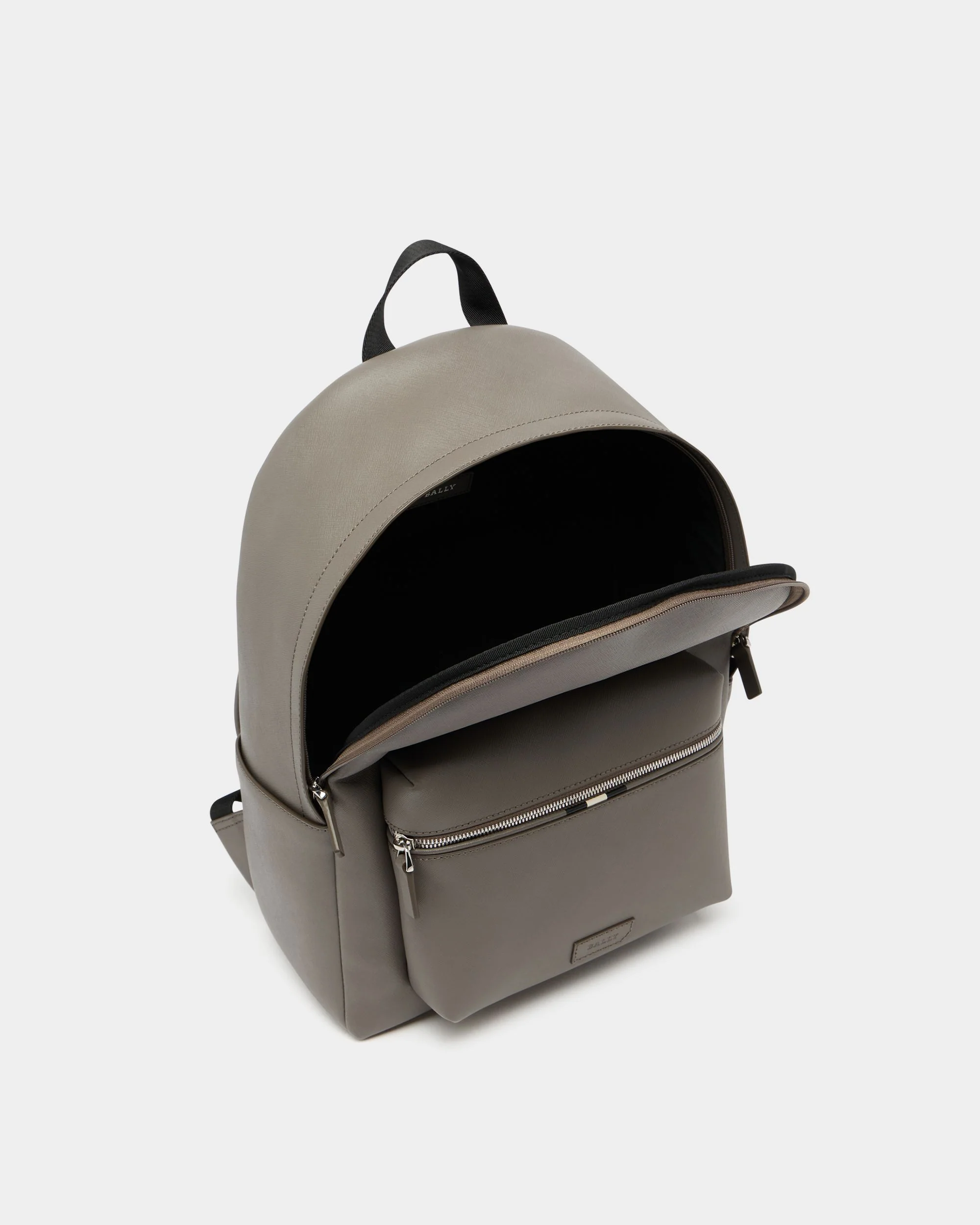 Backpack in Grey Embossed Leather - Image 5