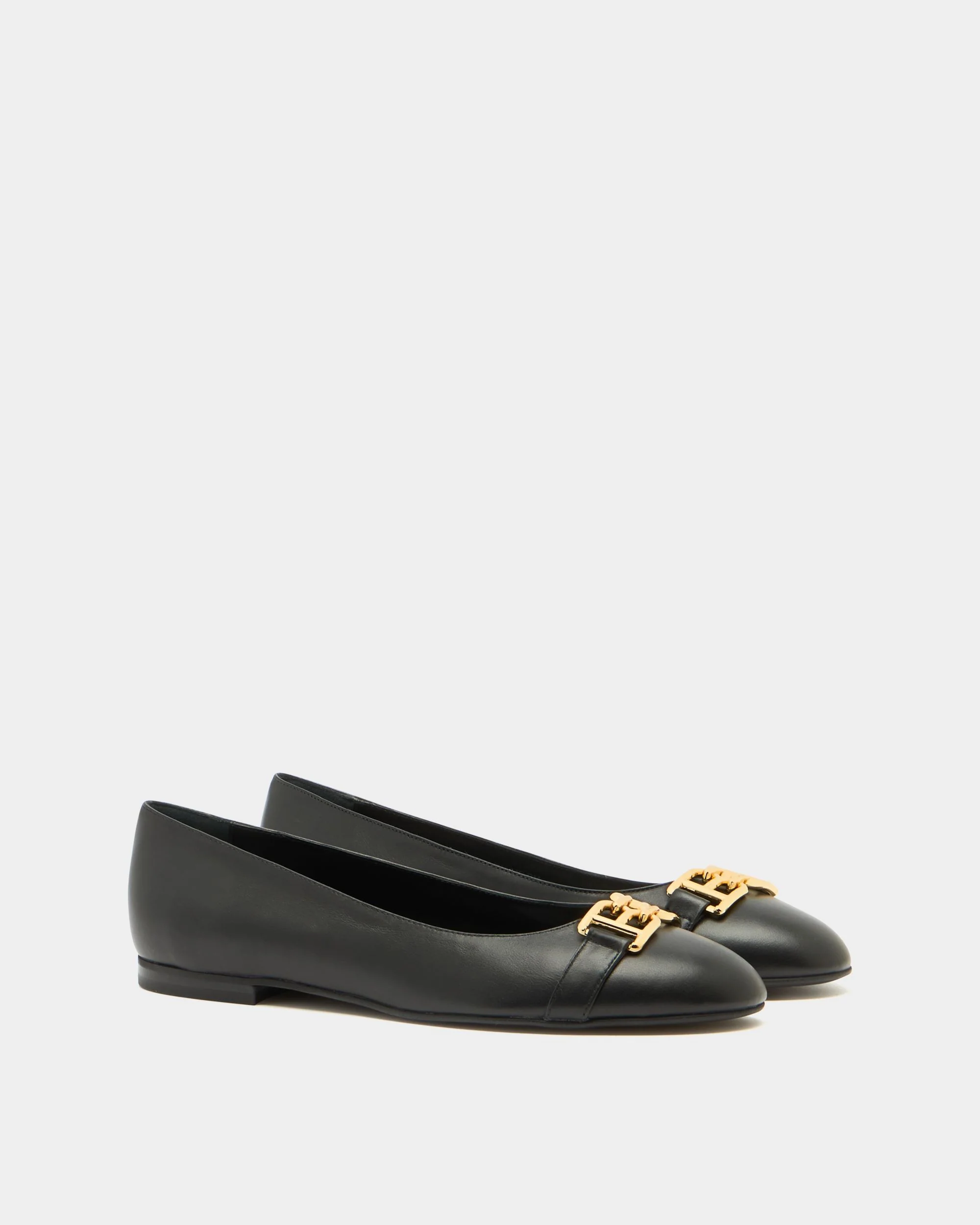 Ballerina Ballet Flat In Black Leather - Image 3