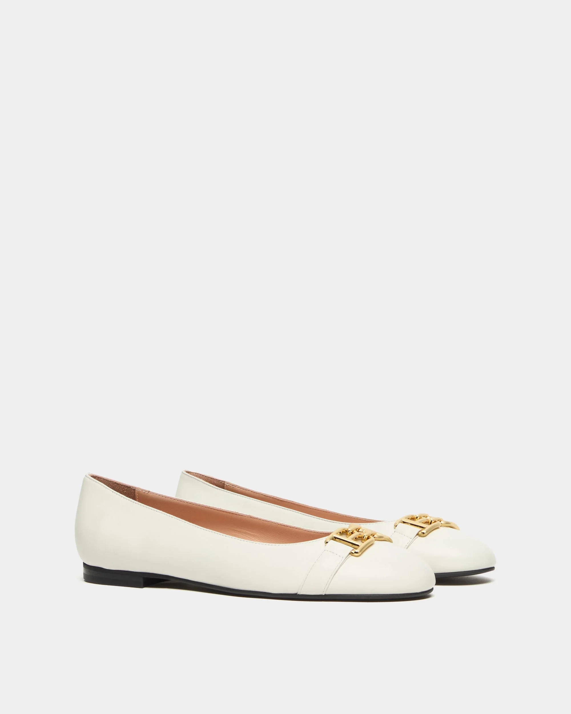 Ballerina Ballet Flat In Cream Leather - Image 3