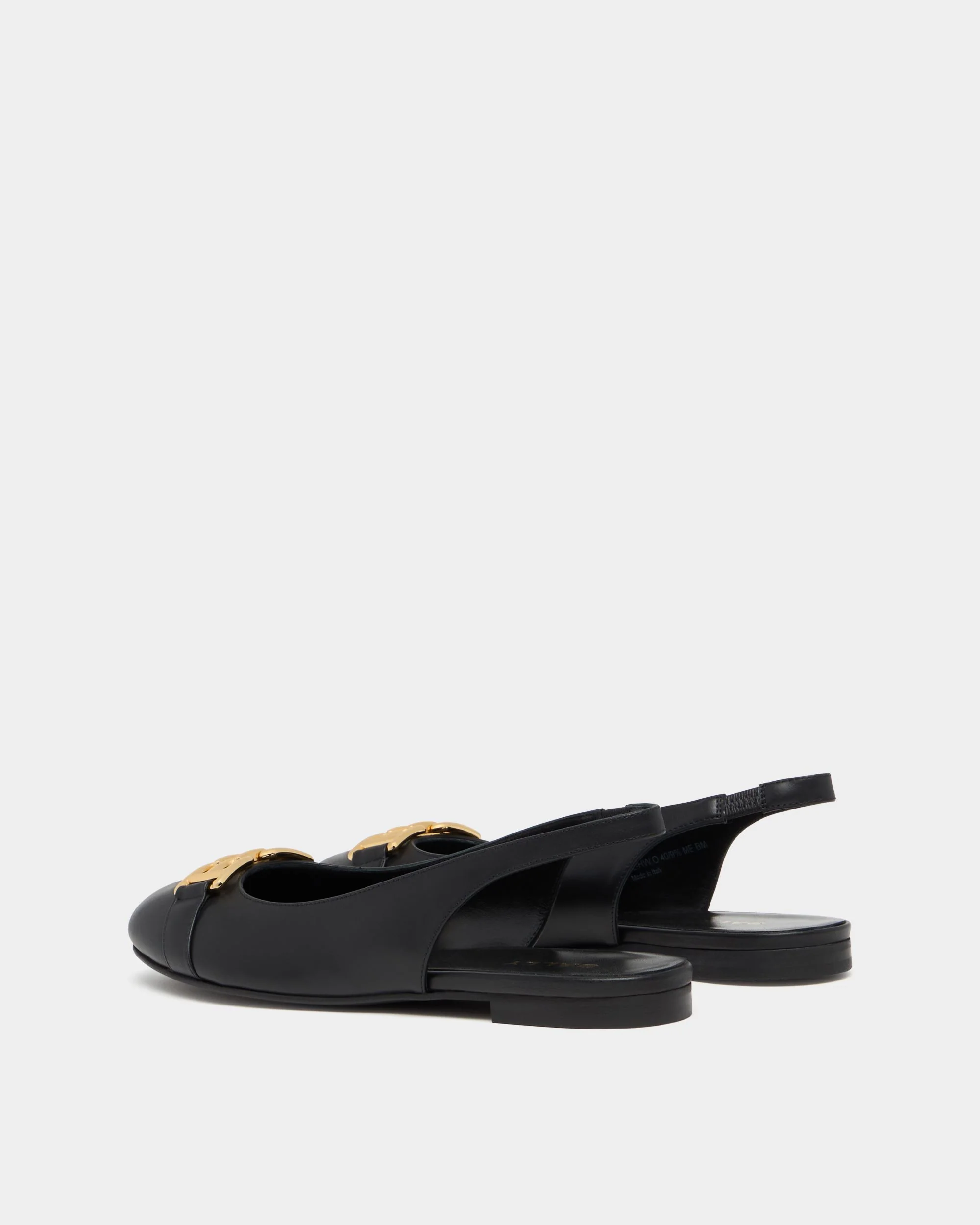 Ballerina Slingback In Black Leather - Image 3