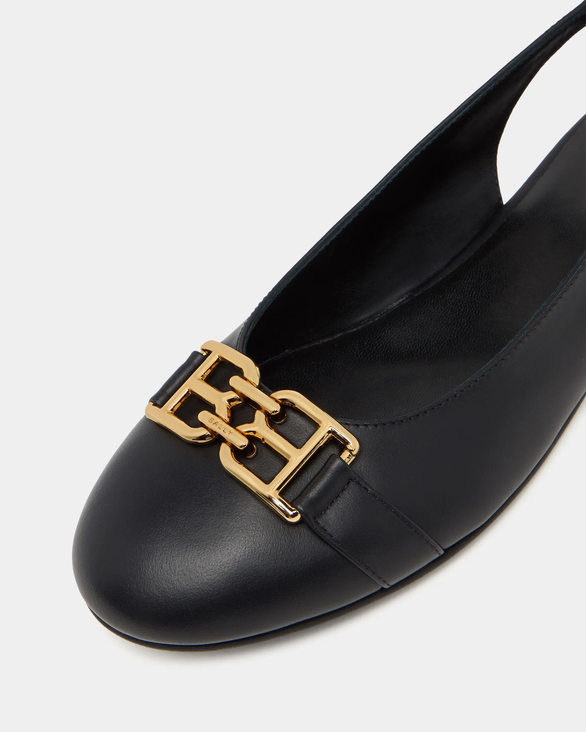Ballerina Slingback In Black Leather - Image 5