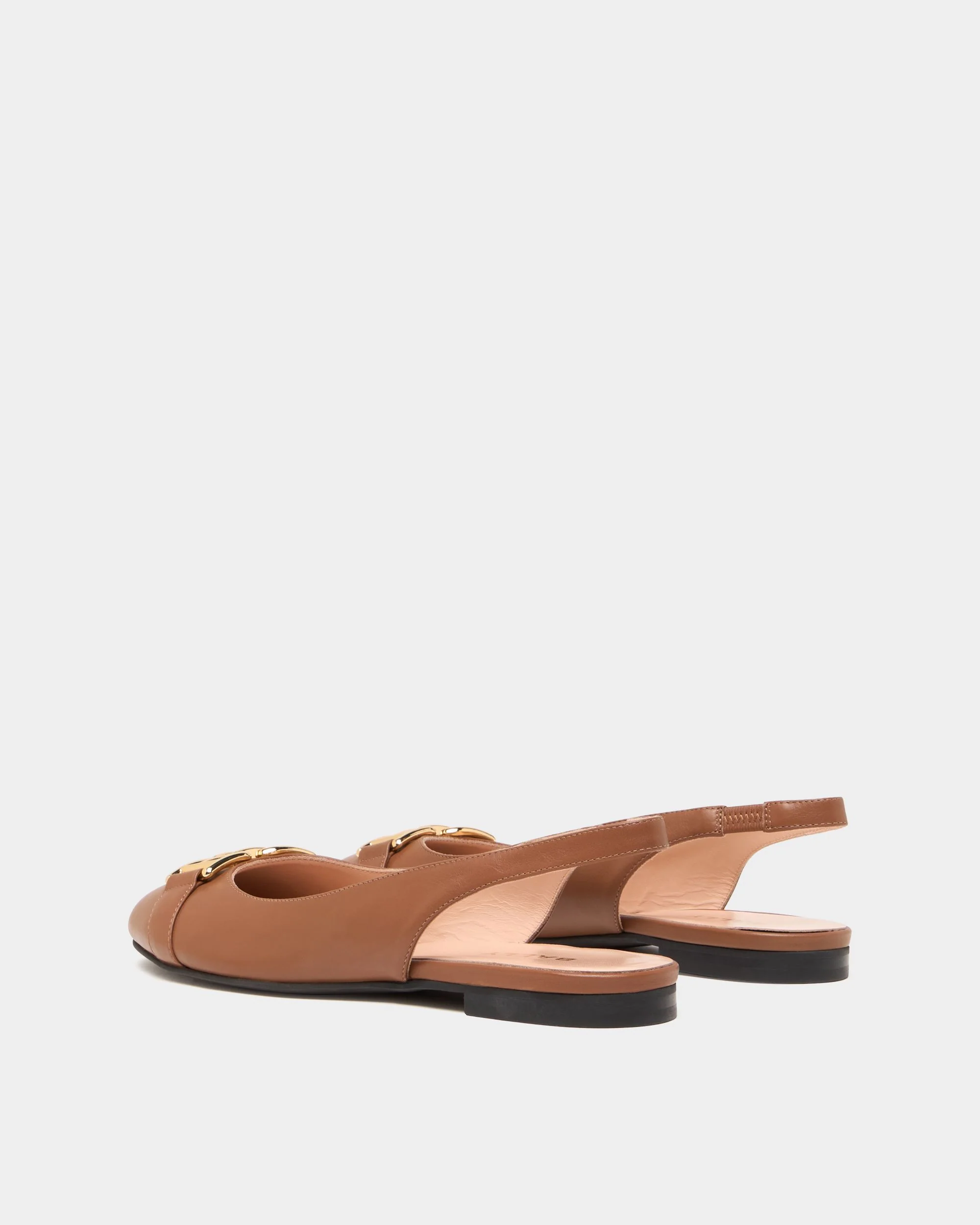 Ballerina Slingback In Brown Leather - Image 3