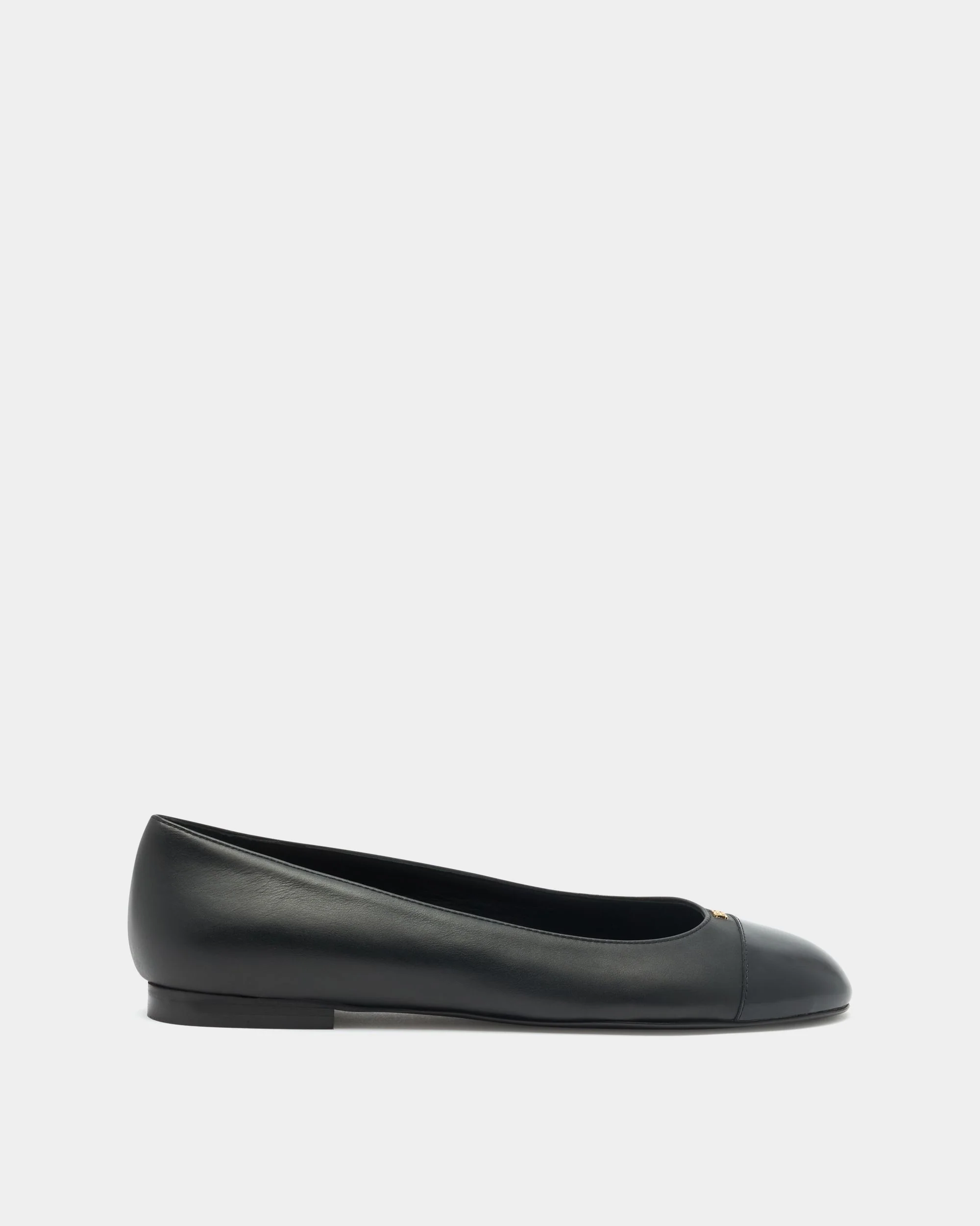 Ballet Flat in Black Leather