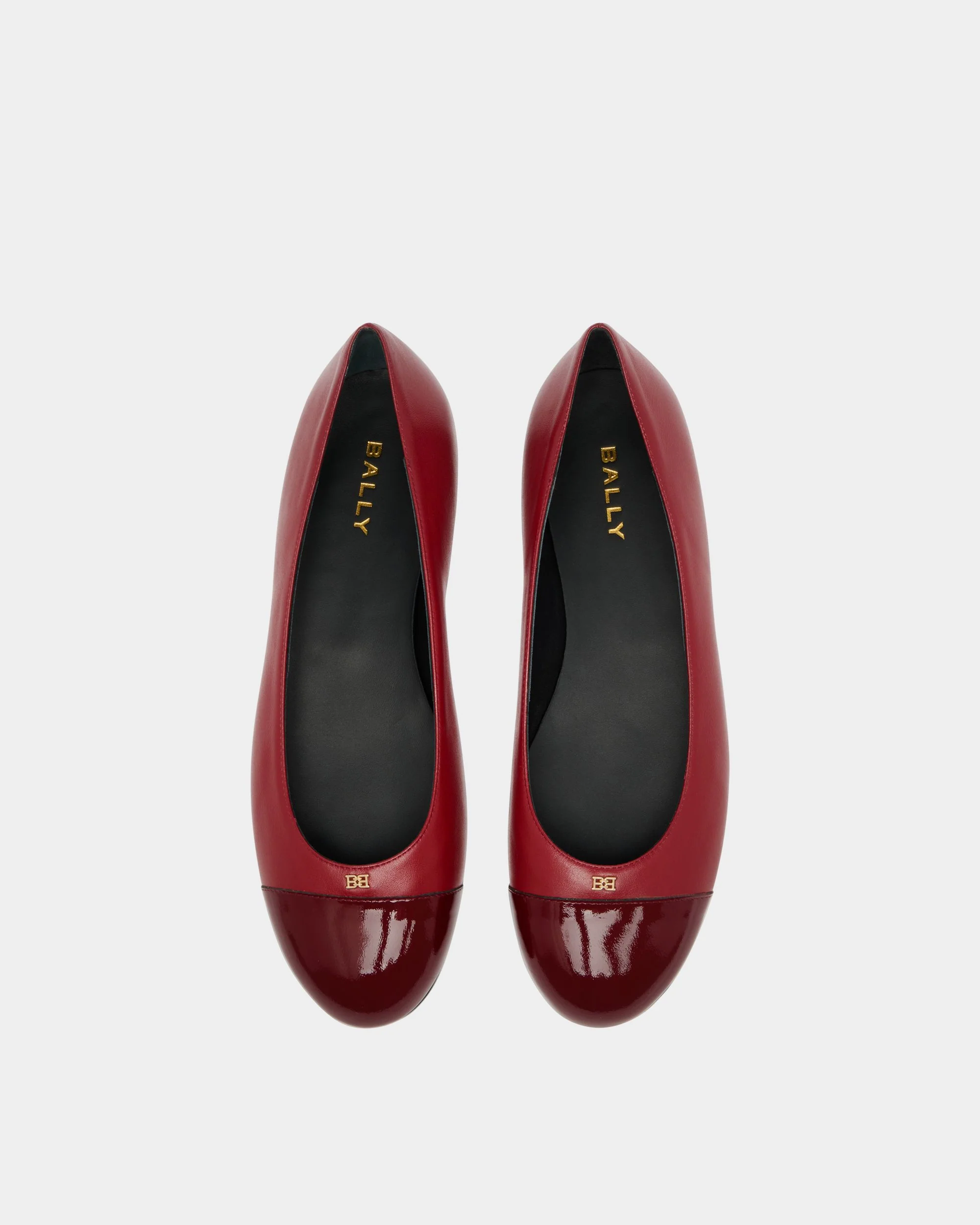 Ballet Flat in Burgundy Leather - Image 5