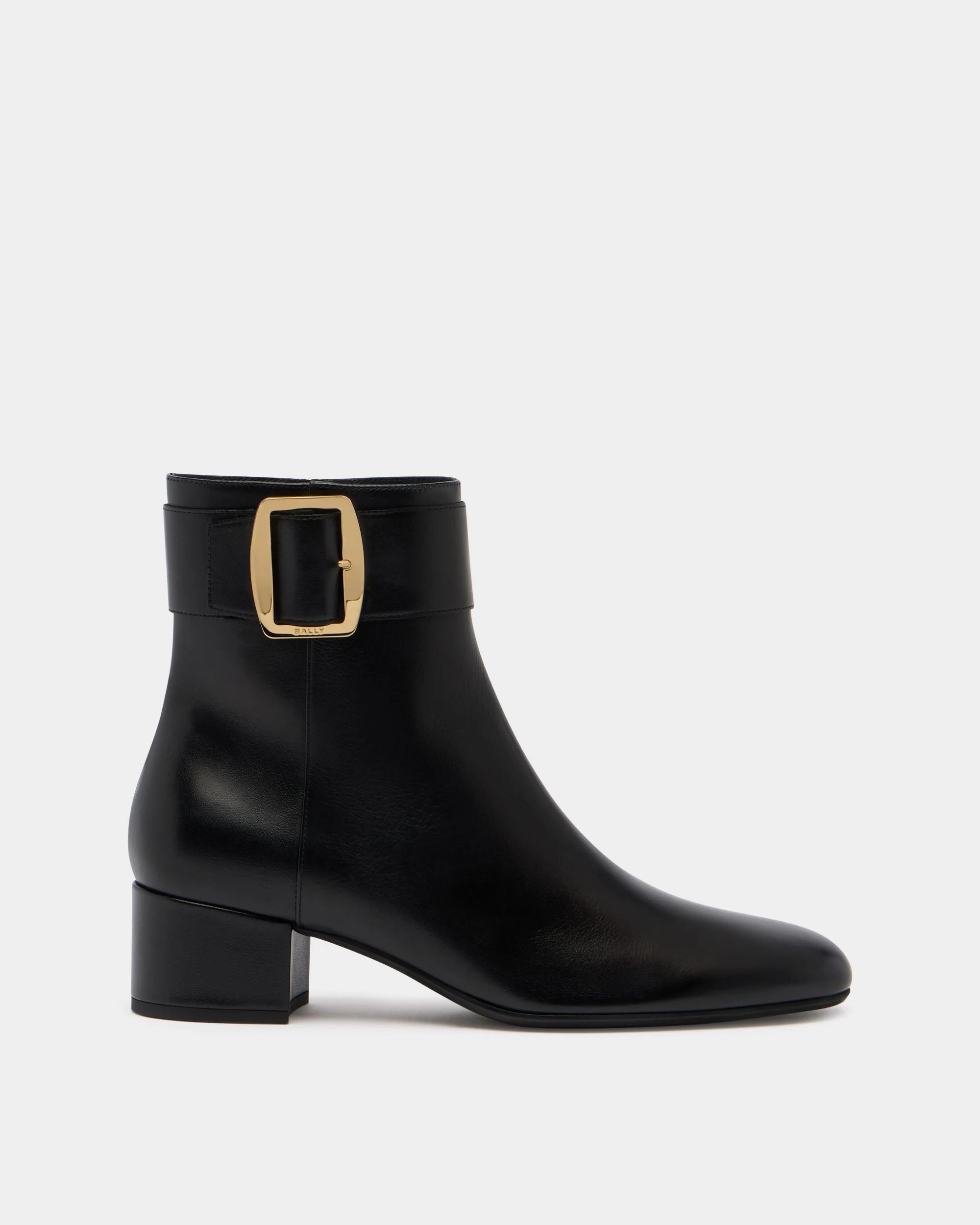 Bally Boucle Bootie in Black Leather