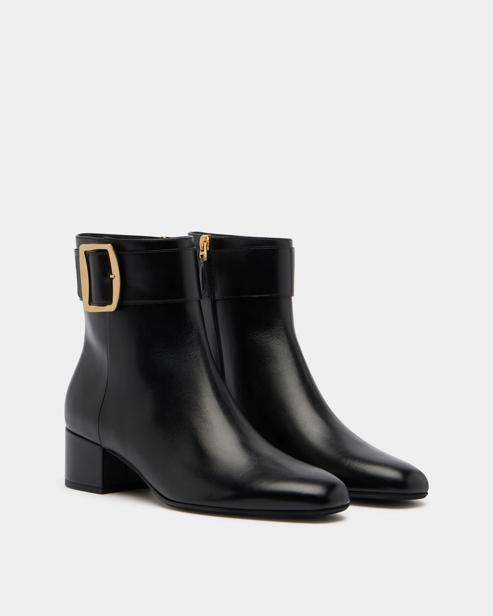 Bally Boucle Bootie in Black Leather - Image 2