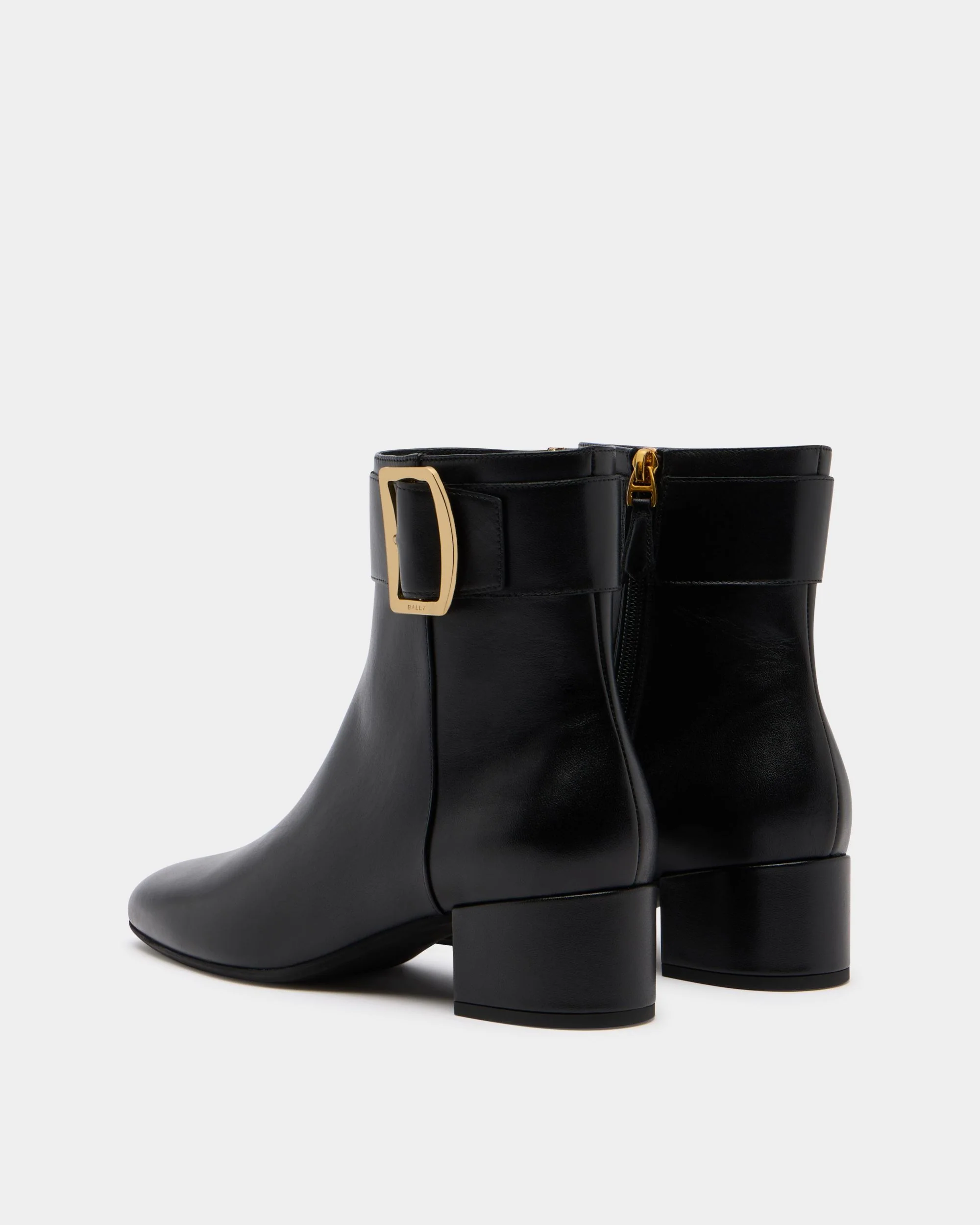 Bally Boucle Bootie in Black Leather - Image 3