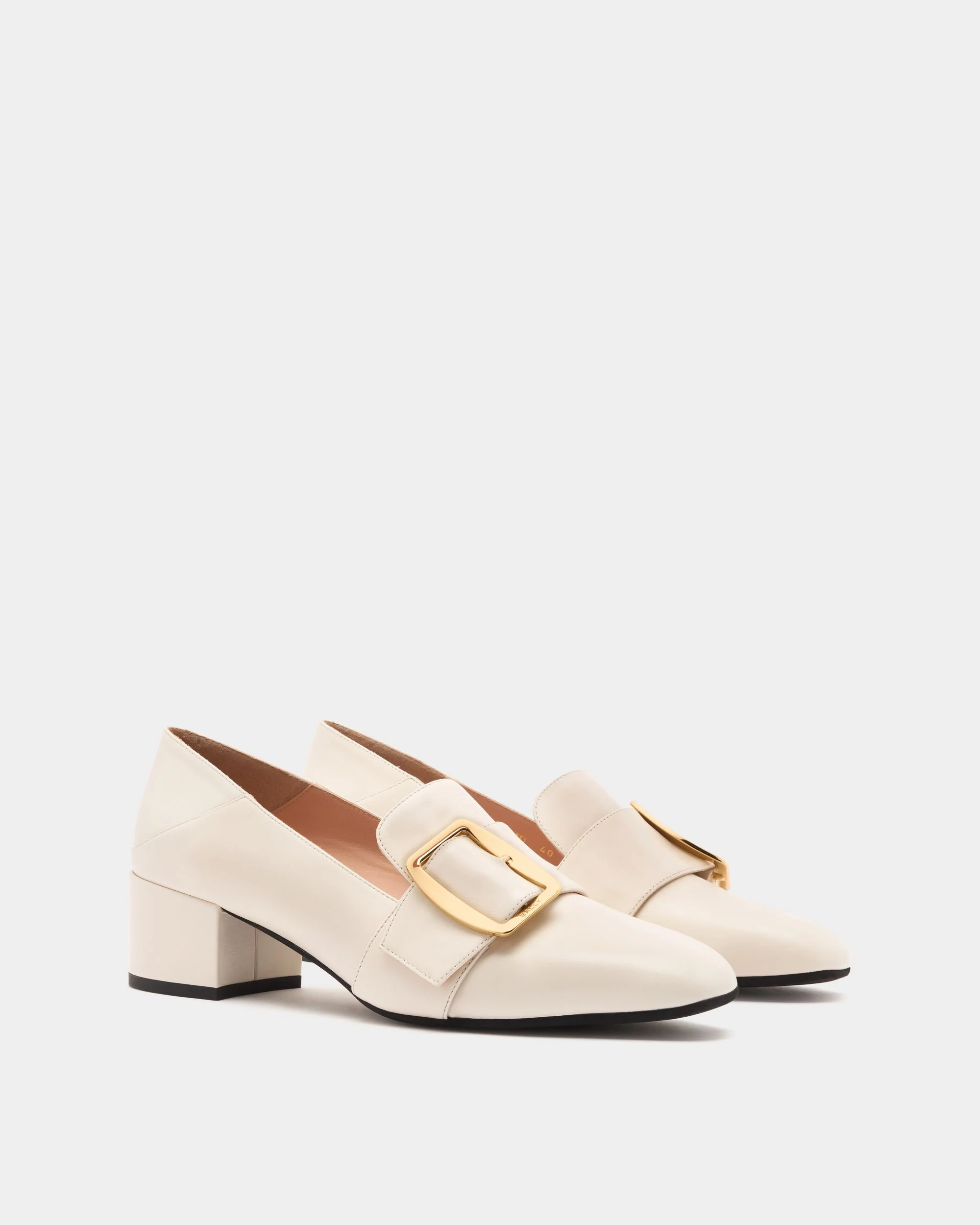 Bally Boucle Pump In Ivory Leather - Image 3