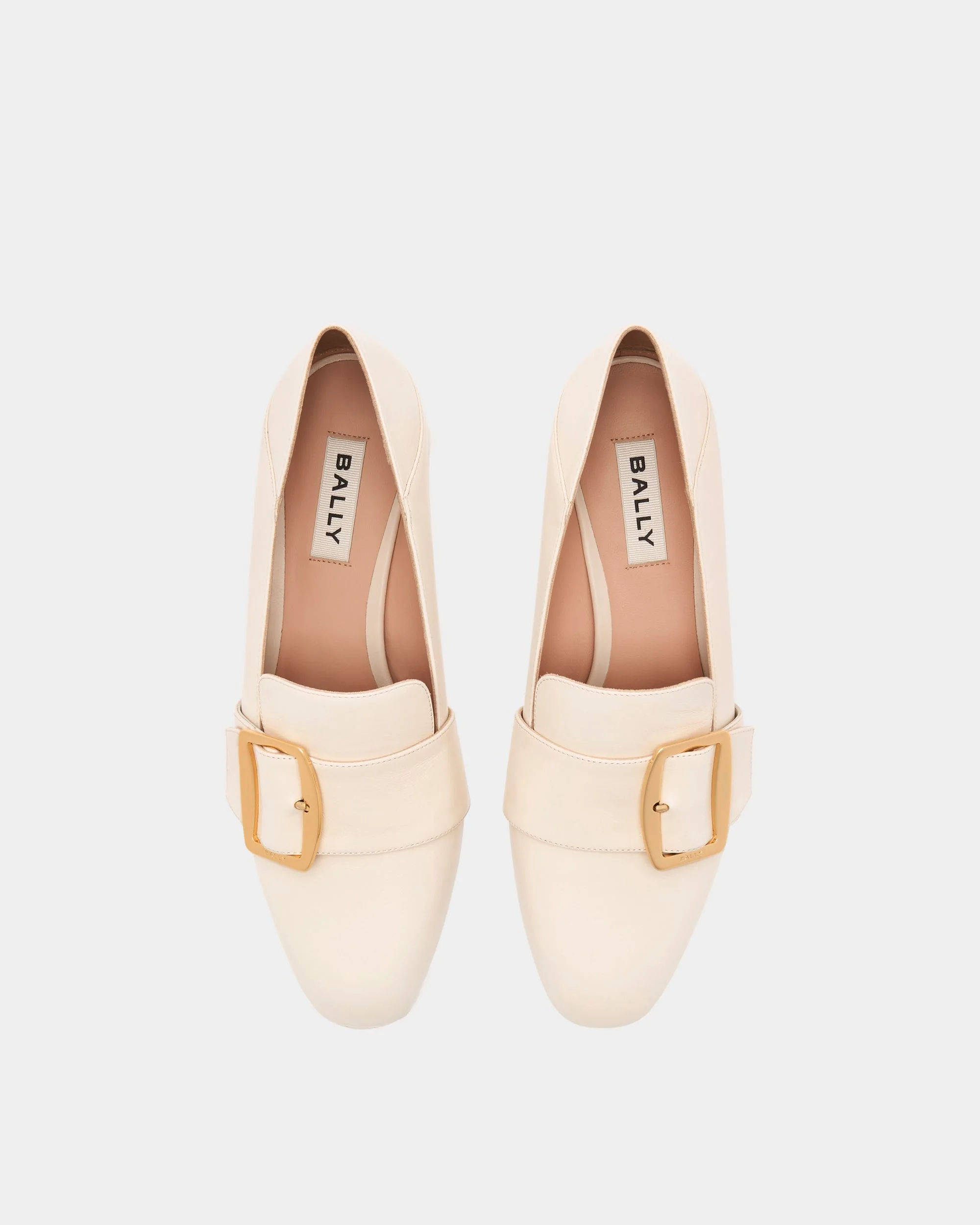 Bally Boucle Pump In Ivory Leather - Image 5