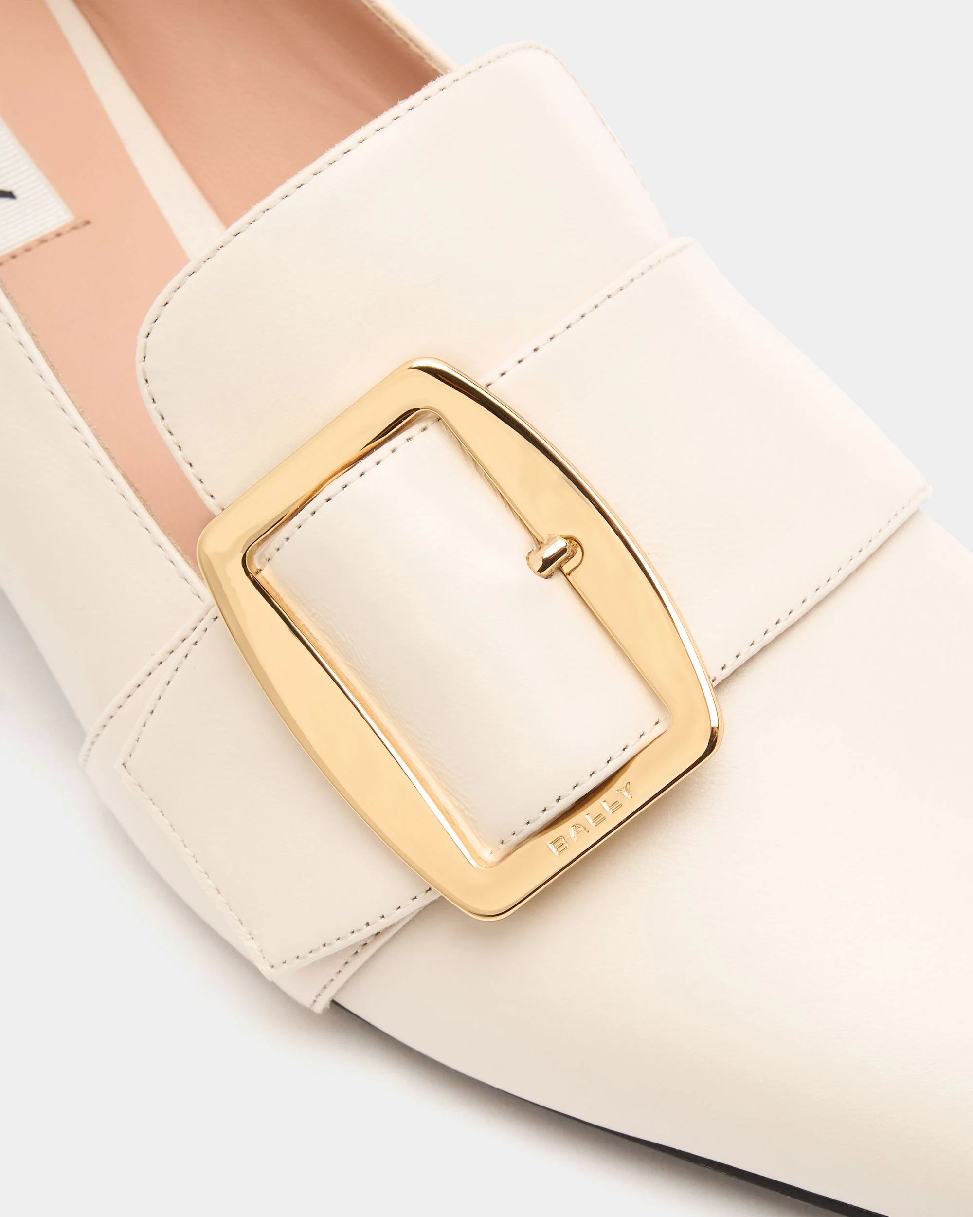 Bally Boucle Pump In Ivory Leather - Image 6