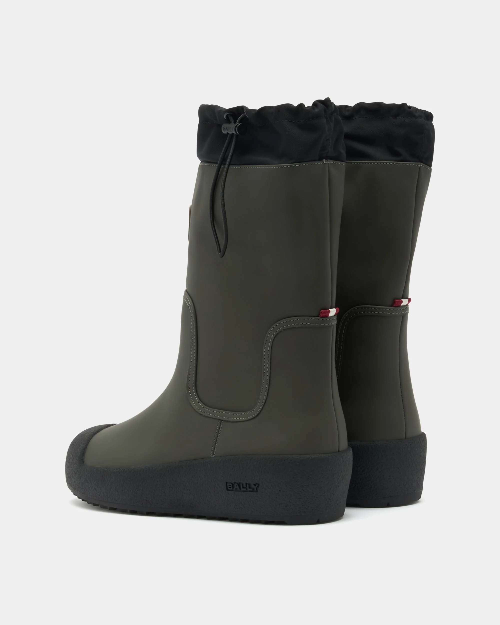 Bally Curling Boot in Military Green and Black Leather - Image 4