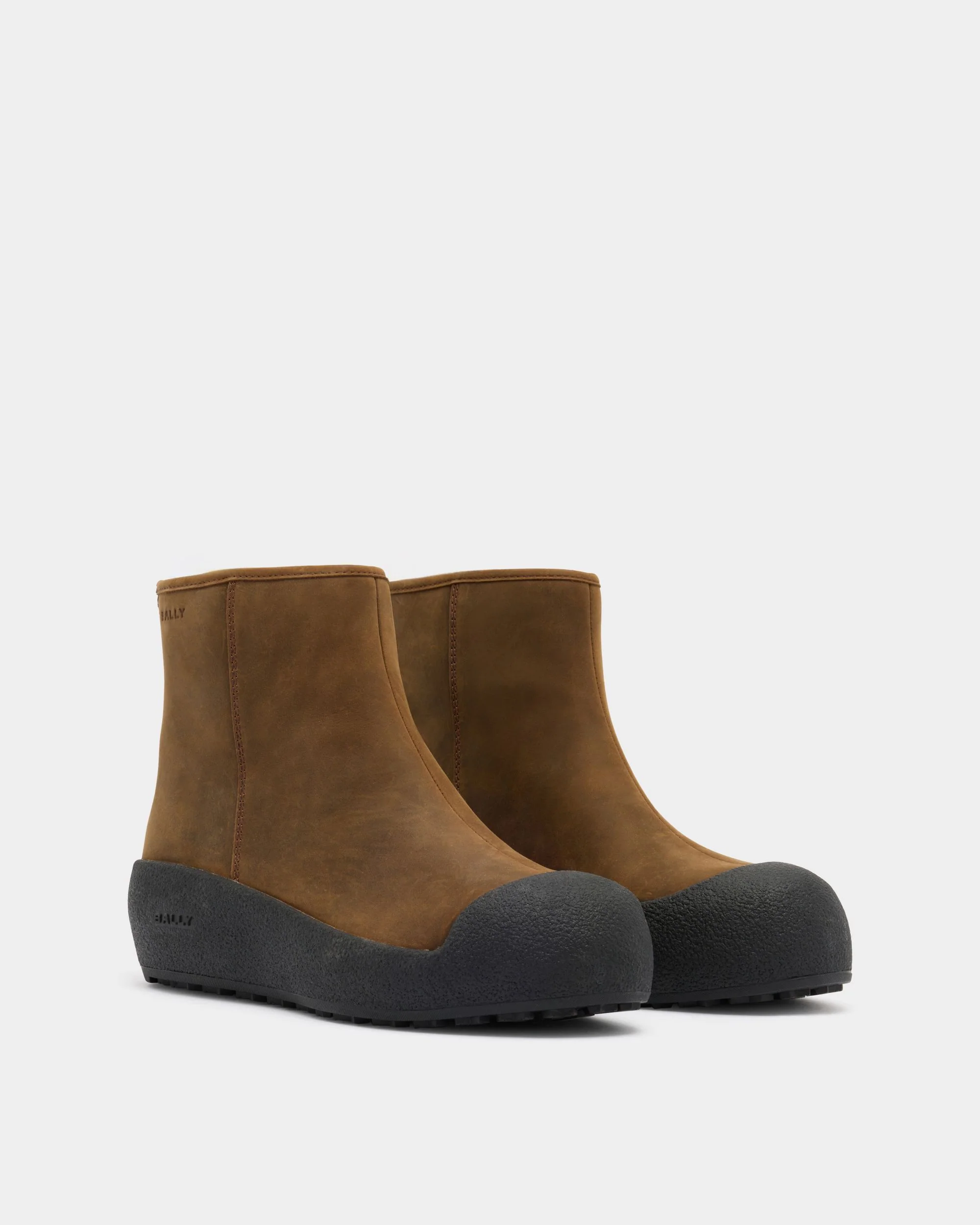 Bally Curling Bootie in Brown Leather - Image 3
