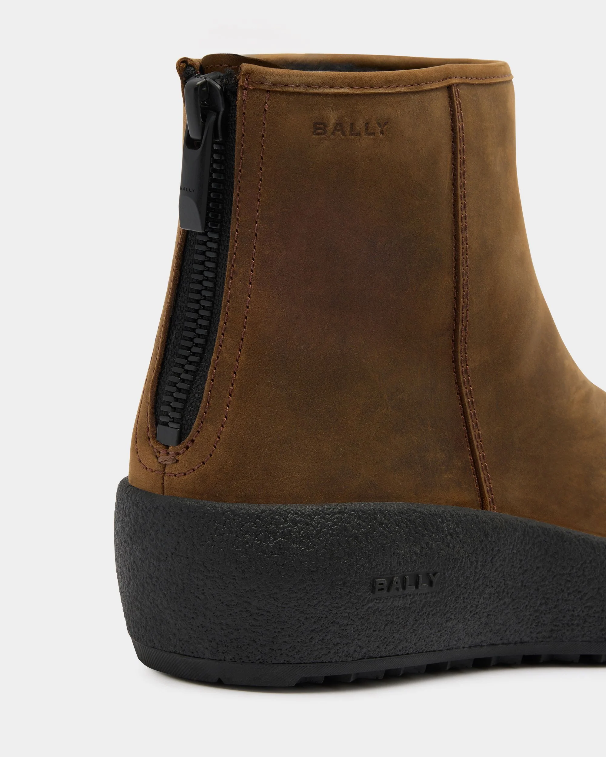 Bally Curling Bootie in Brown Leather - Image 6