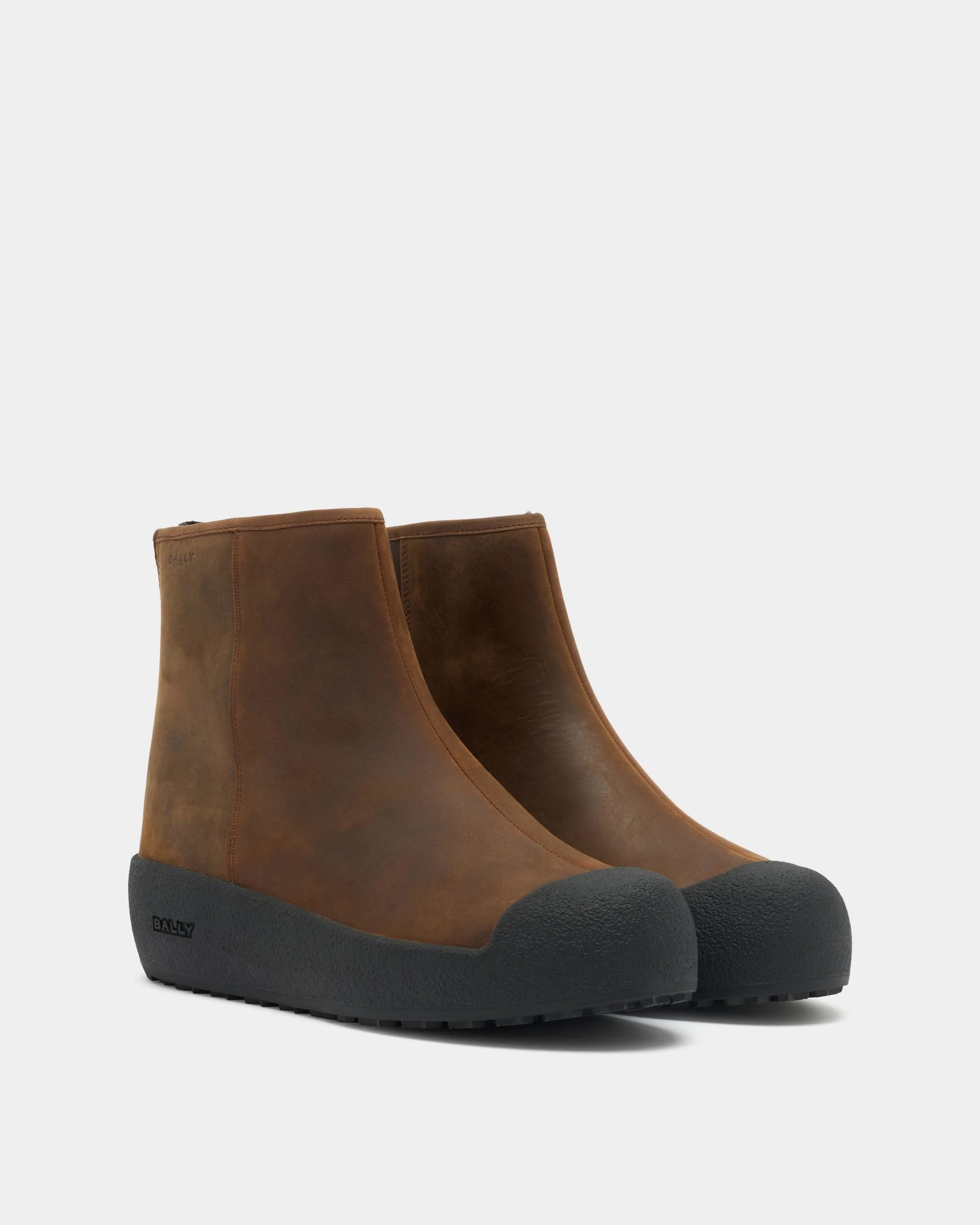 Bally Curling Bootie in Brown Nubuck - Image 2